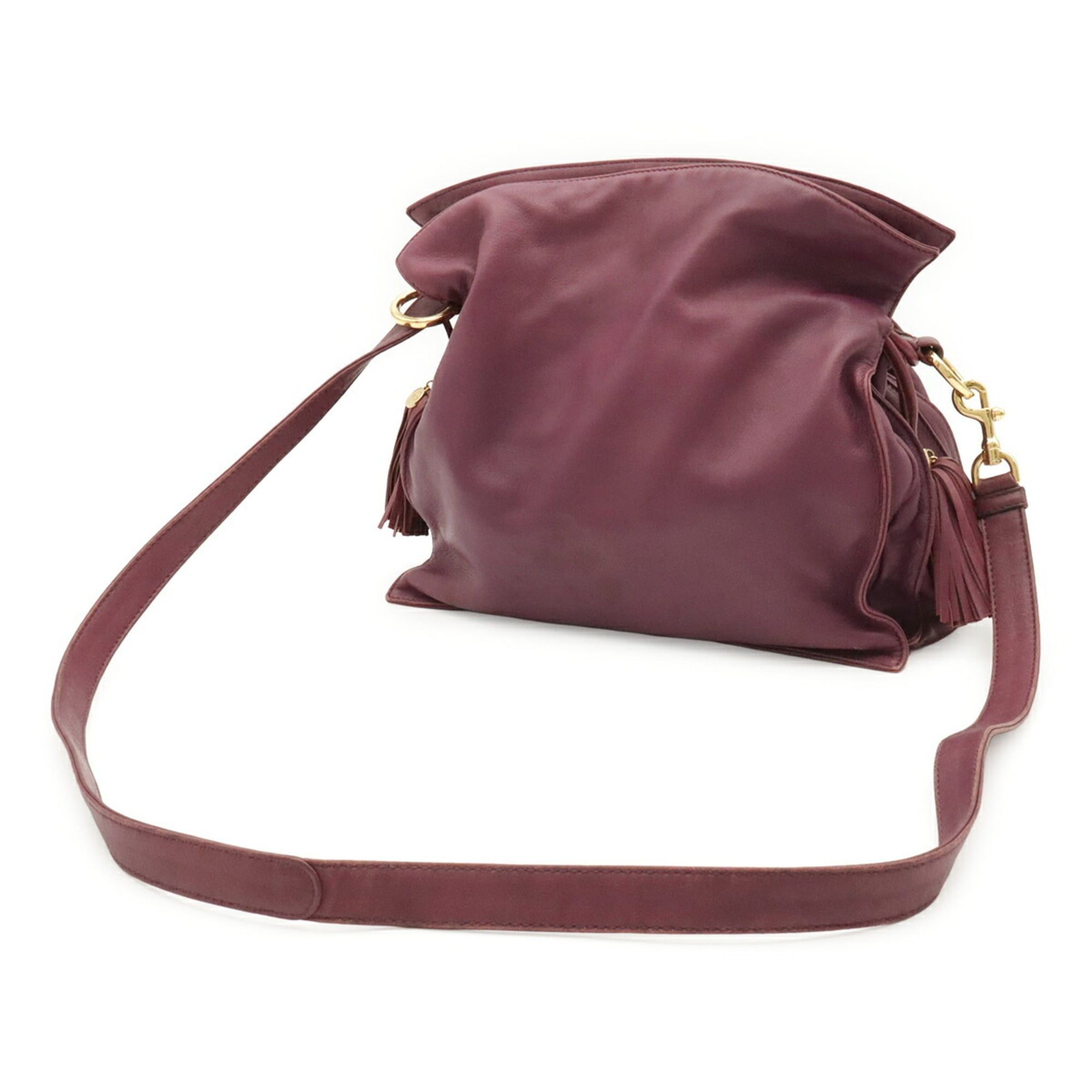 Loewe LOEWE Flamenco Shoulder Bag, Pouch Style, Tassel, Nappa Leather, Purple Size ONE SIZE - 3 Thumbnail