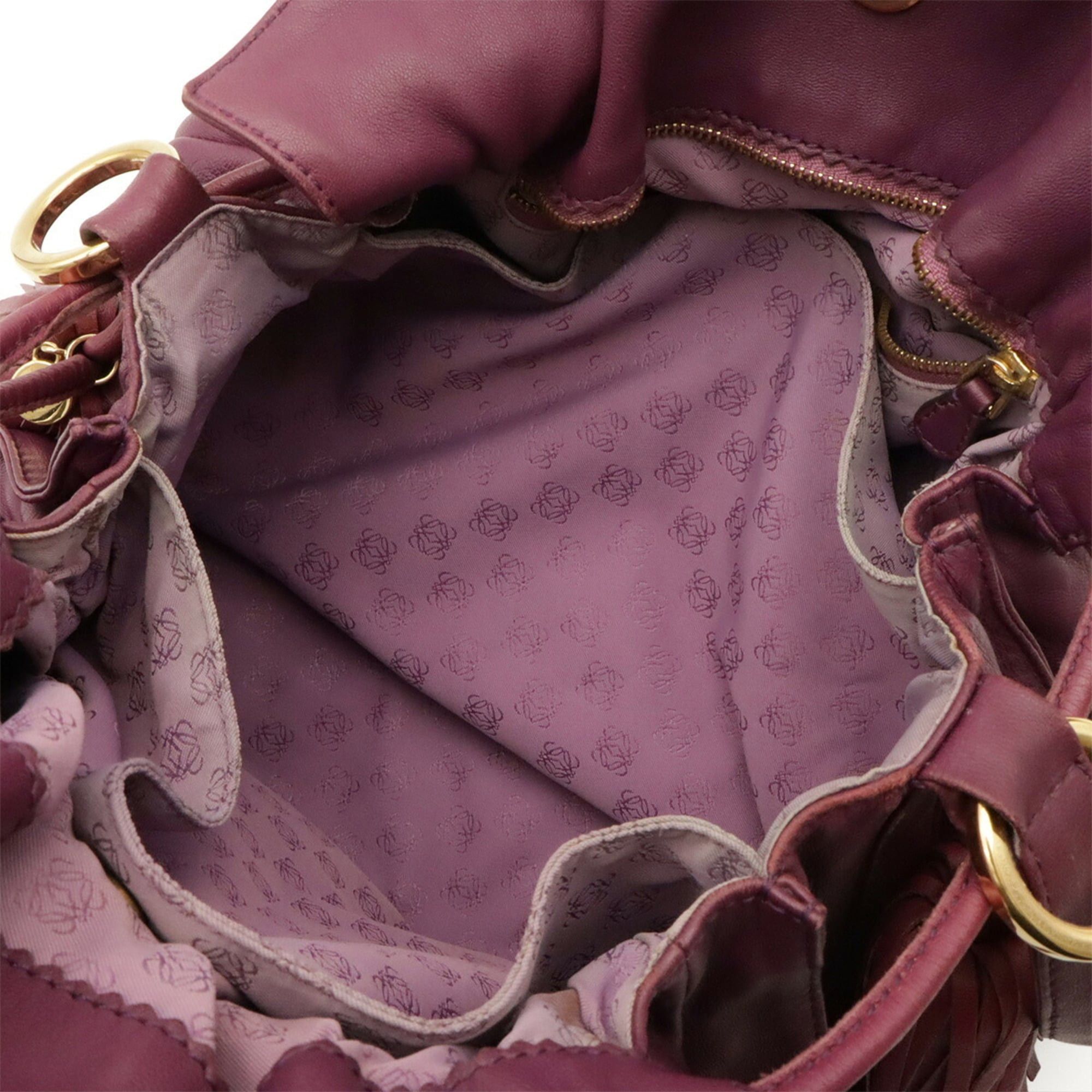 Loewe LOEWE Flamenco Shoulder Bag, Pouch Style, Tassel, Nappa Leather, Purple Size ONE SIZE - 7 Thumbnail