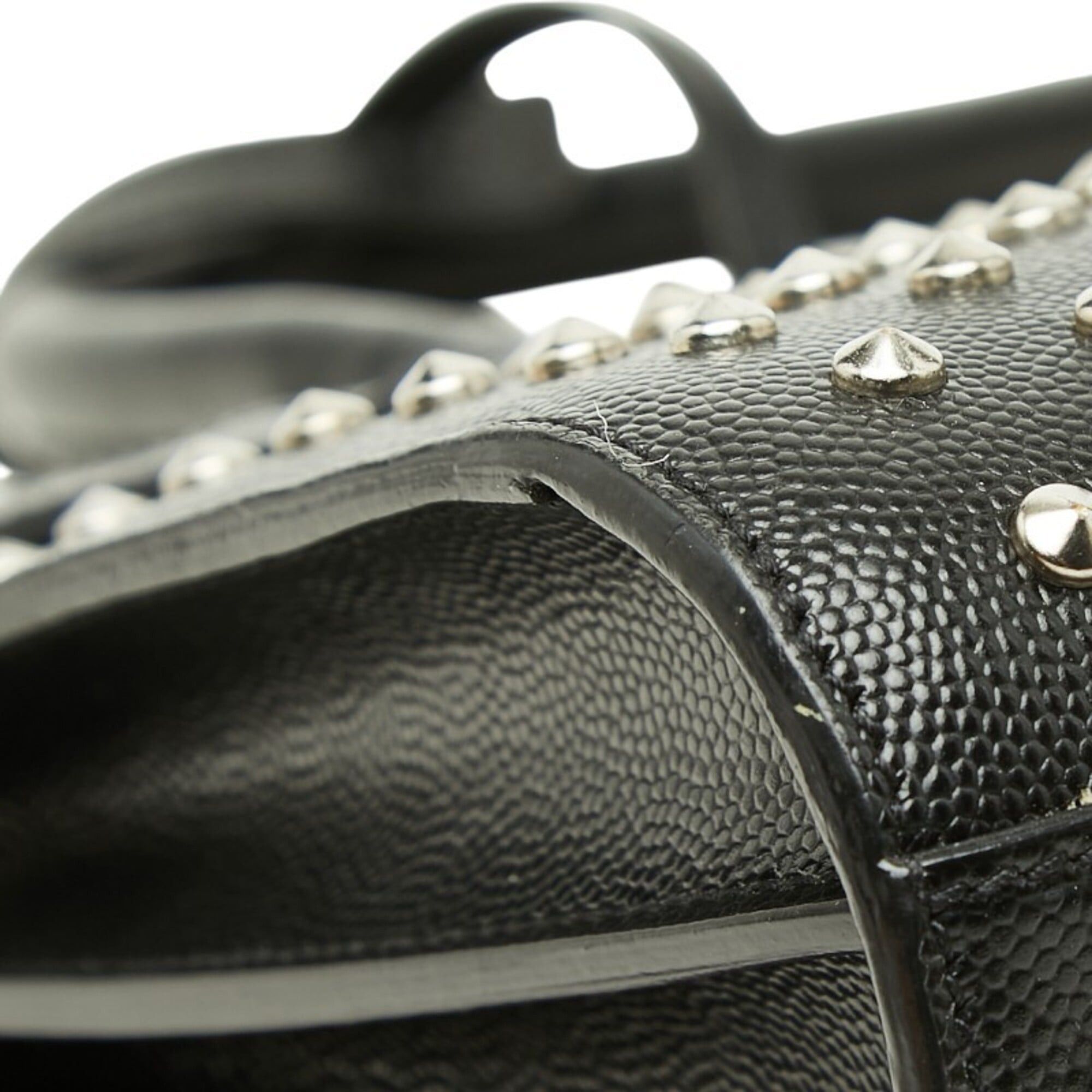 Saint Laurent Paris Saint Laurent Sac de Jour Nano Studded Handbag/Shoulder Bag, 2-Way, Black Leather, Women's. Size ONE SIZE - 5 Thumbnail
