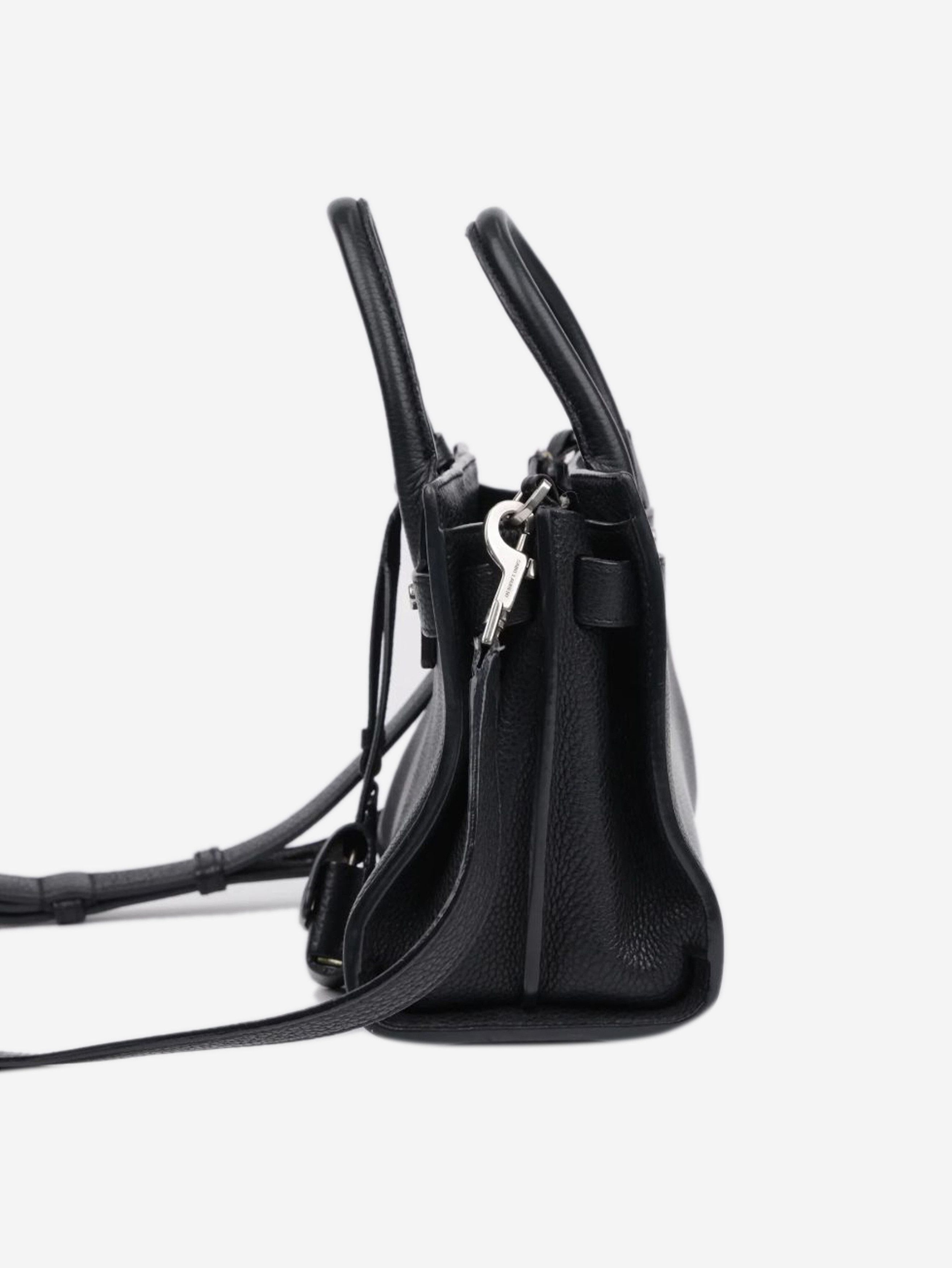 Saint Laurent Paris Black Nano Sac De Jour 2way bag Size ONE SIZE - 3 Thumbnail