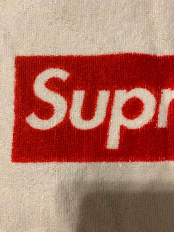 2014 Supreme Box Logo Beach Towel White