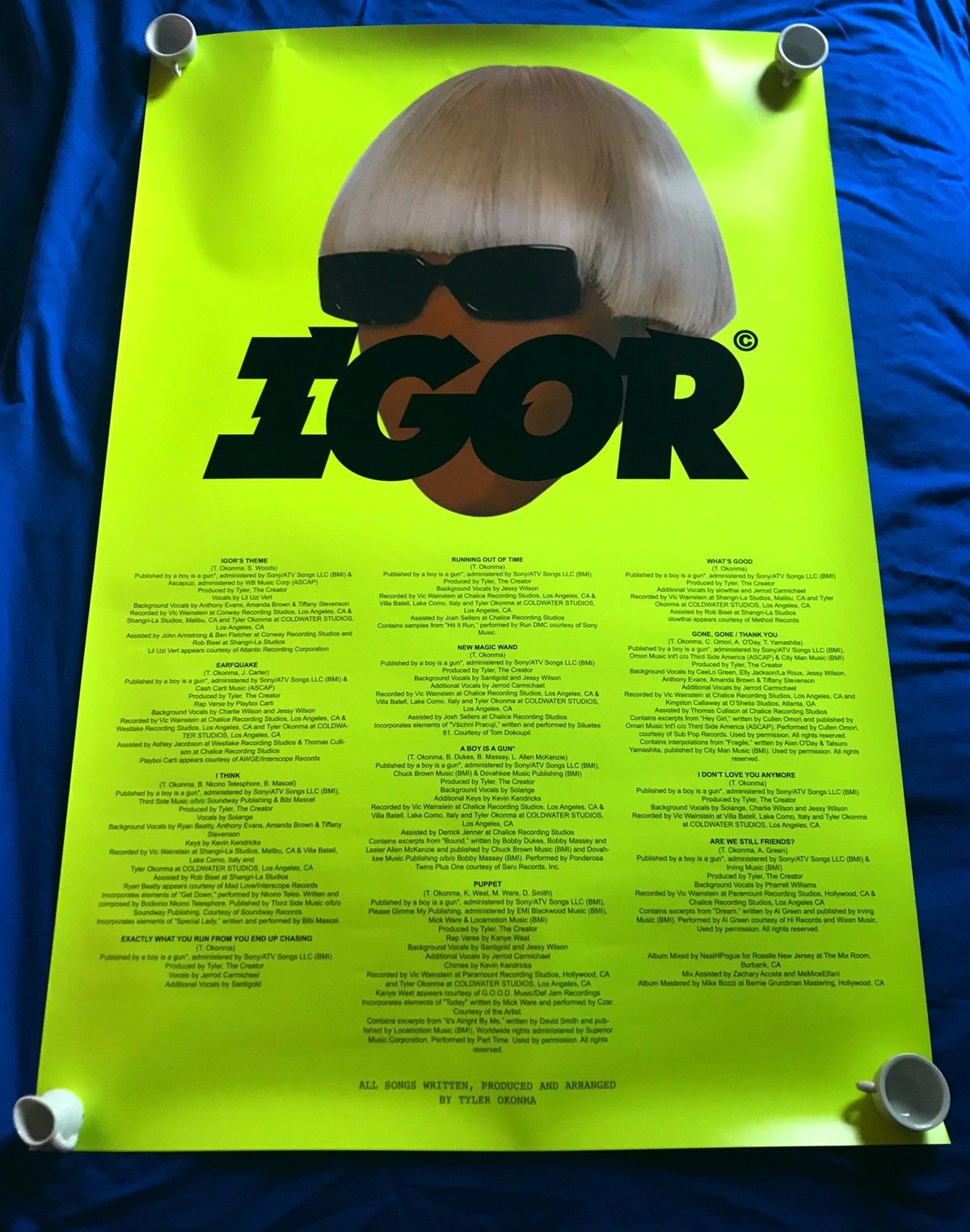 Golf Wang Tyler the Creator’s Igor neon green faceless poster | Grailed