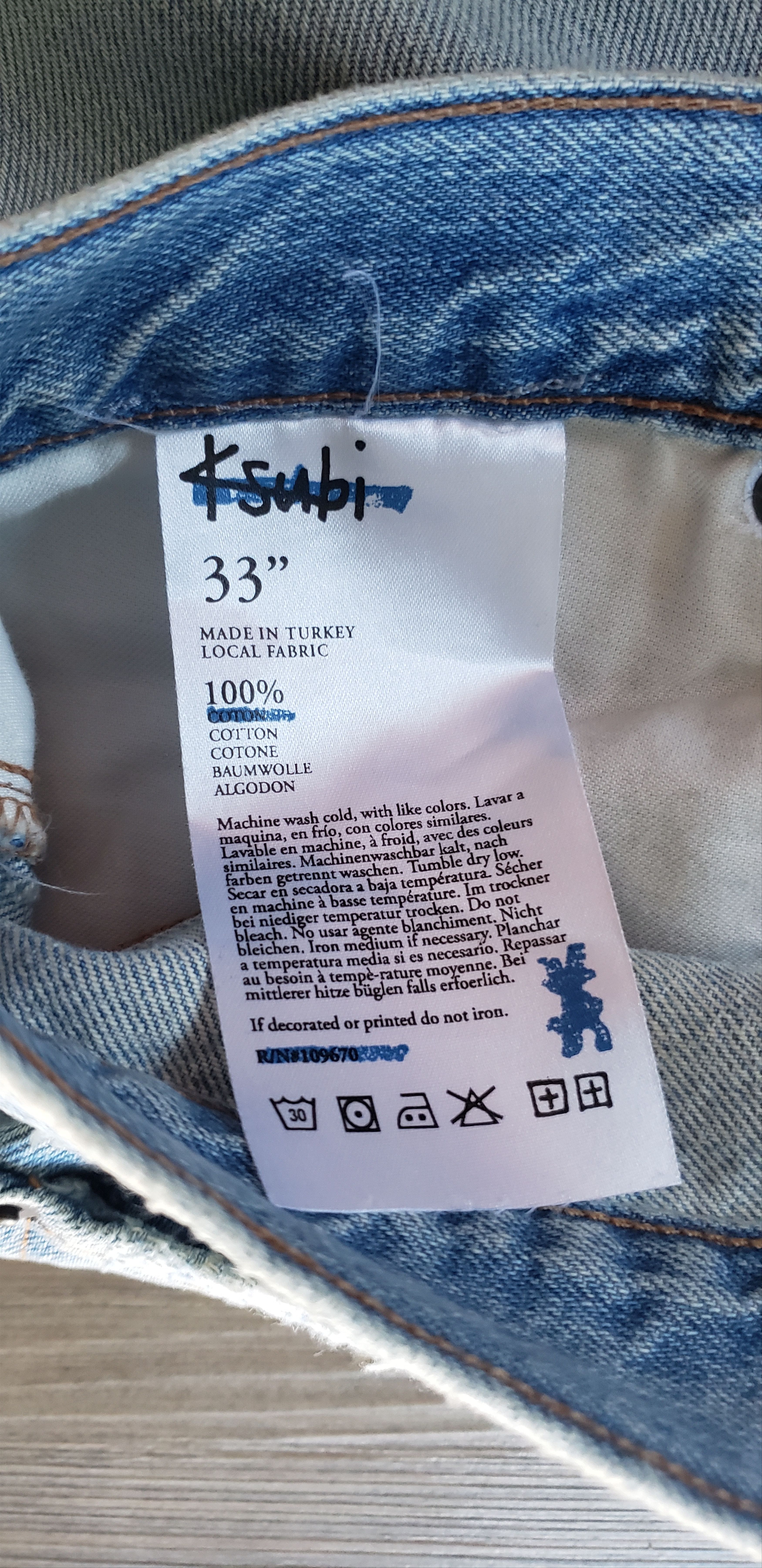 Ksubi "Chitch" Stone Knee distressed/patch denim Size US 34 / EU 50 - 3 Thumbnail