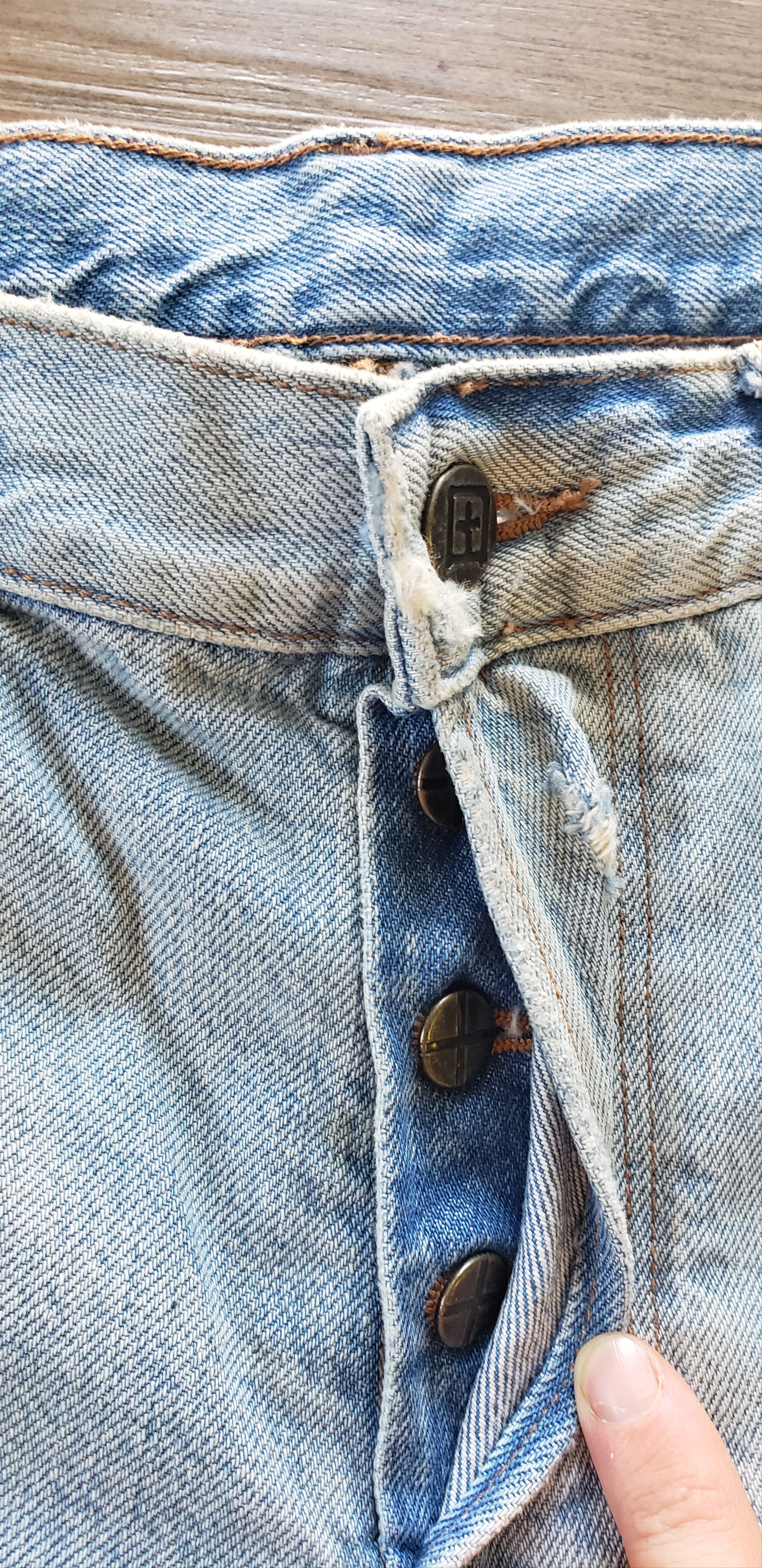 Ksubi "Chitch" Stone Knee distressed/patch denim Size US 34 / EU 50 - 8 Thumbnail