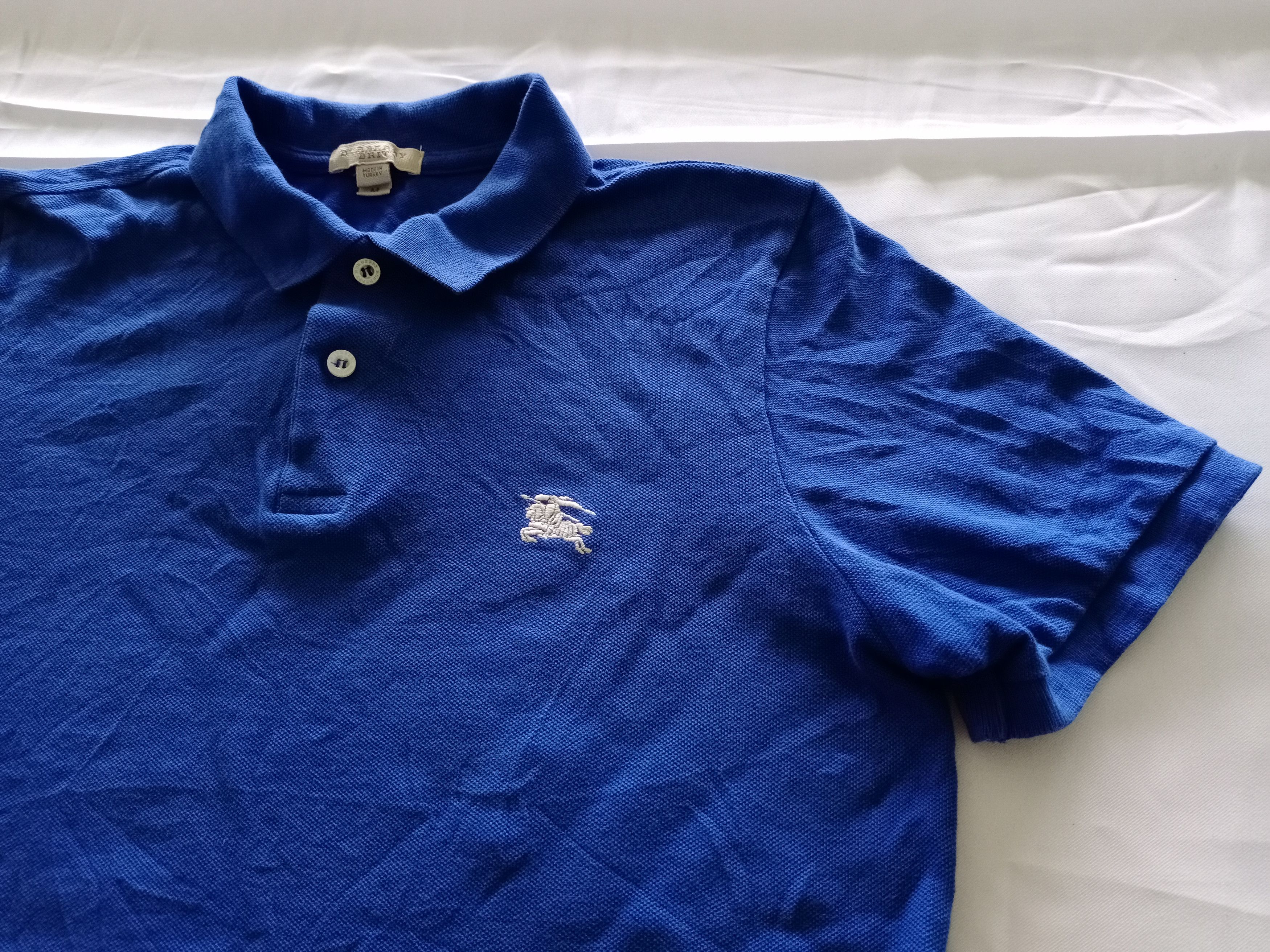 Burberry Brit Opal Blue Nova Check Polo T Shirt M