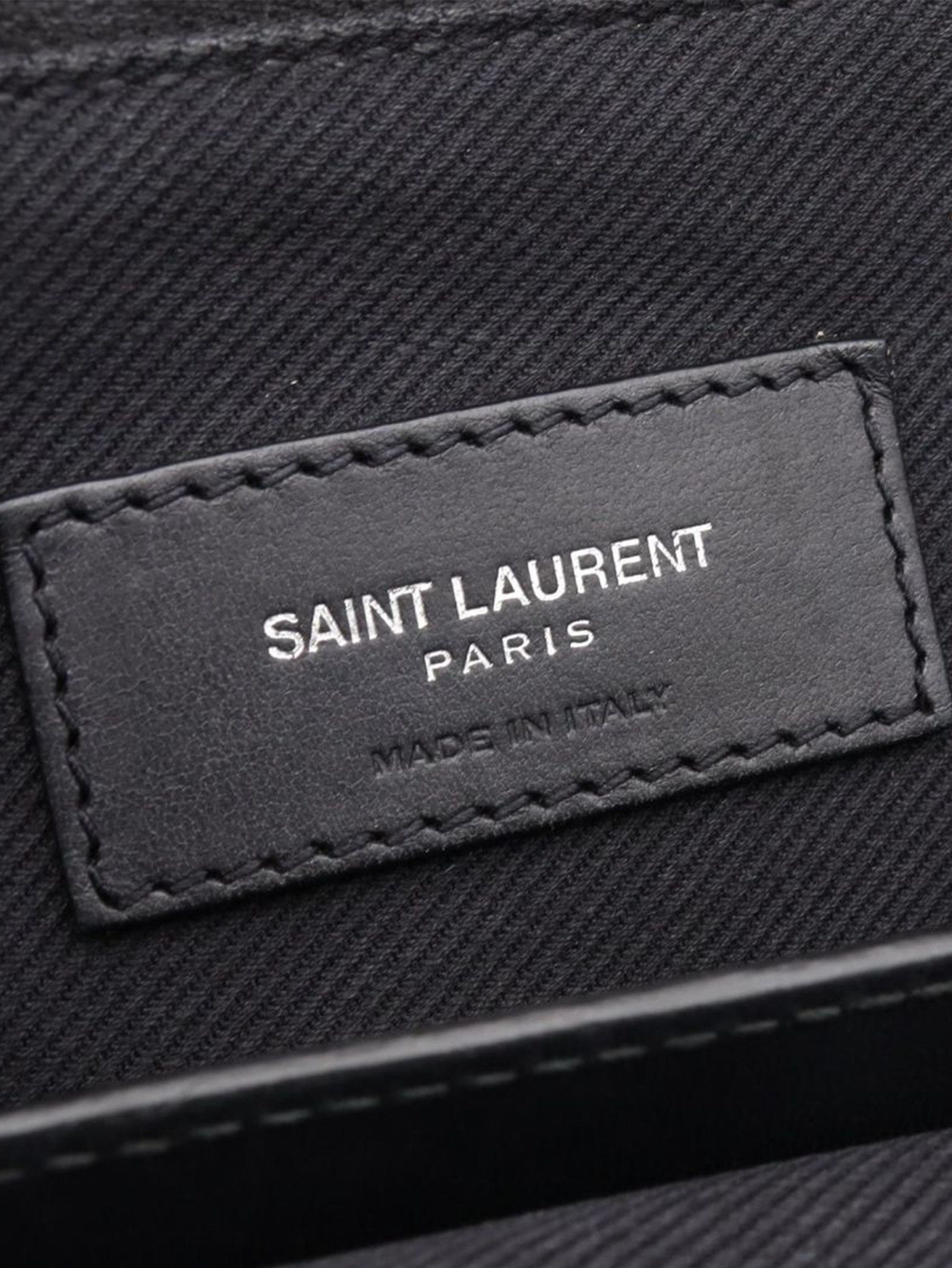 Saint Laurent Paris Black Shopping raffia & leather tote bag Size ONE SIZE - 4 Thumbnail