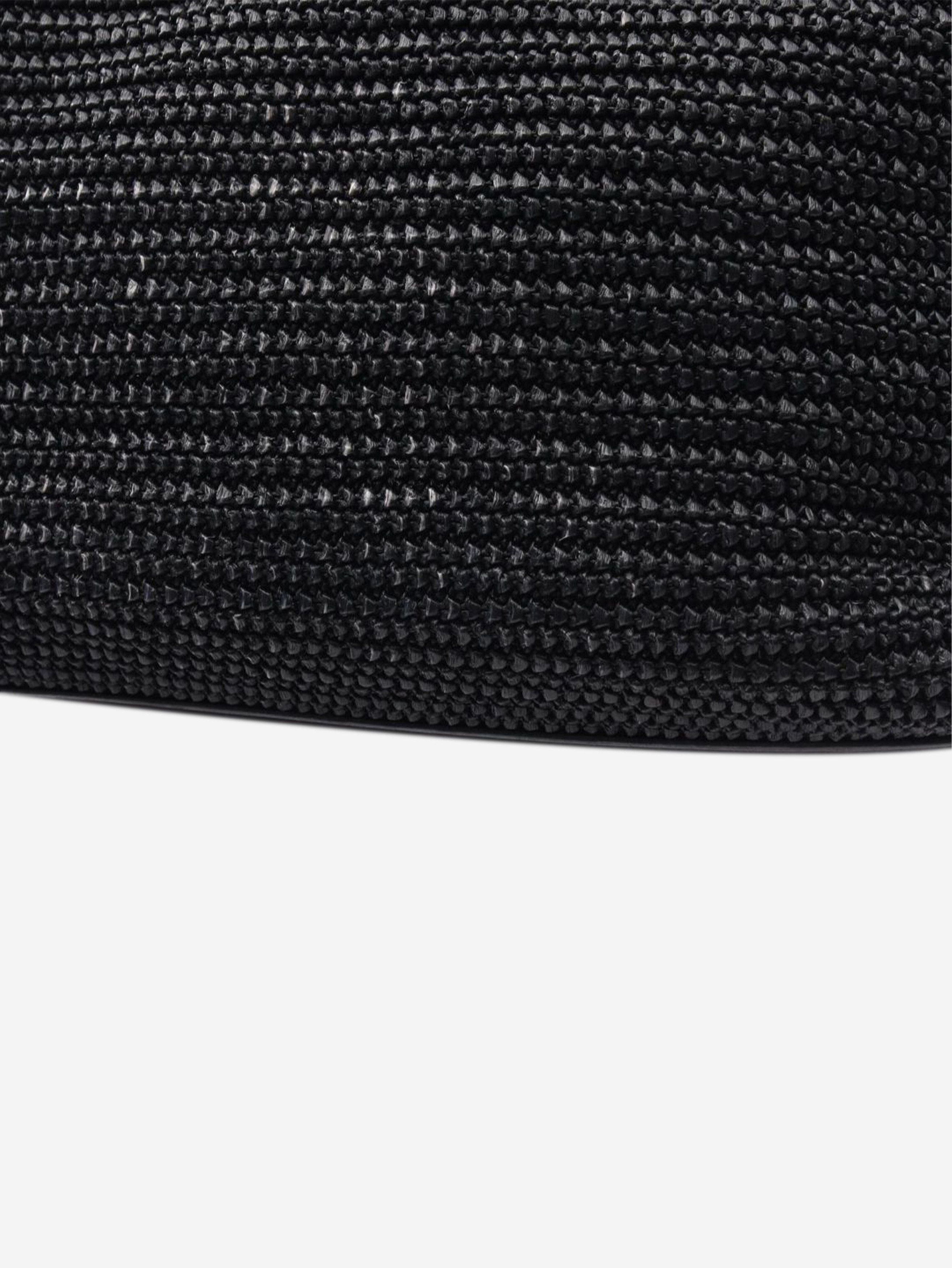 Saint Laurent Paris Black Shopping raffia & leather tote bag Size ONE SIZE - 6 Thumbnail