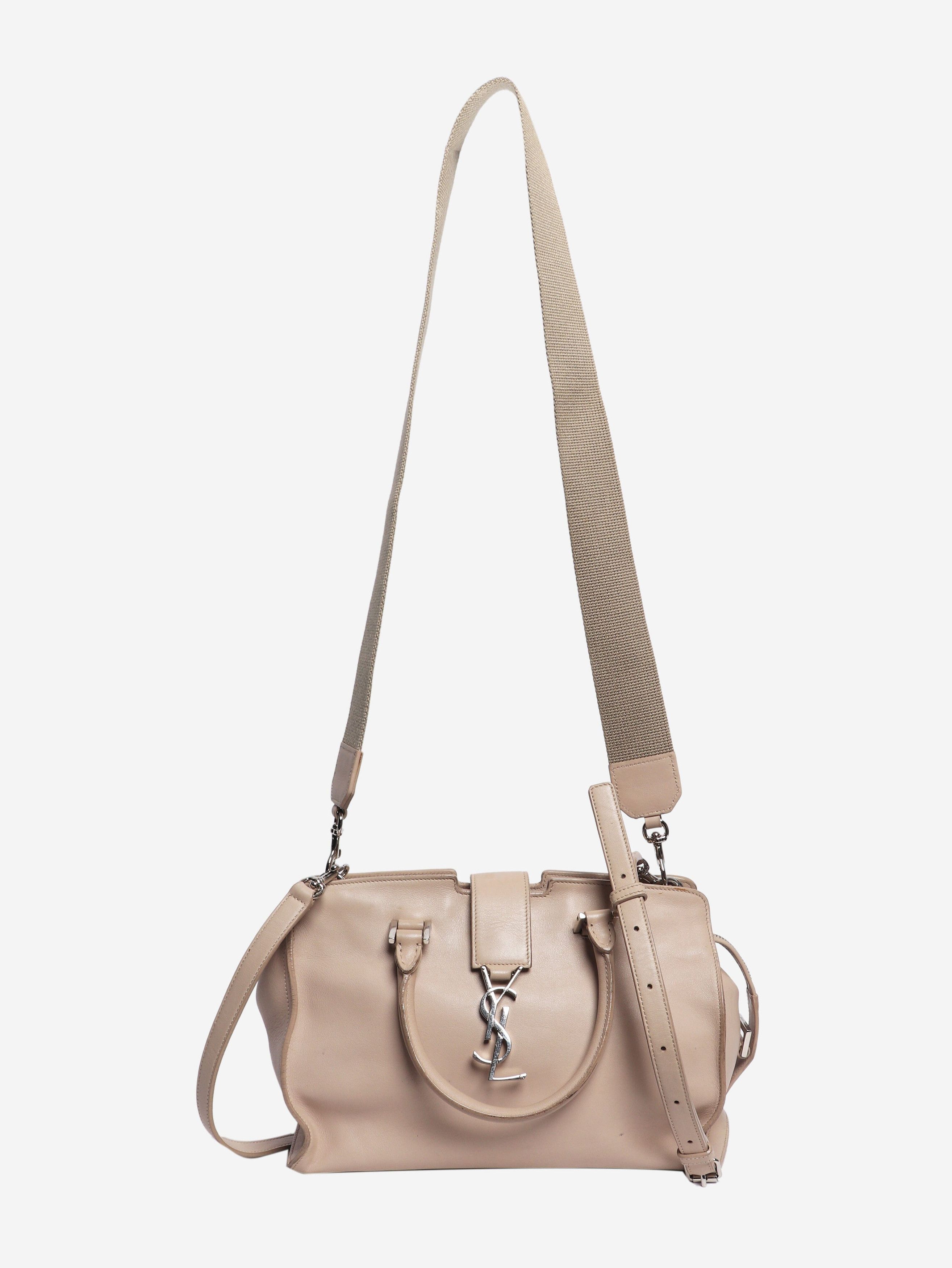Saint Laurent Paris Neutral Monogram Cabas 2way bag Size ONE SIZE - 3 Thumbnail