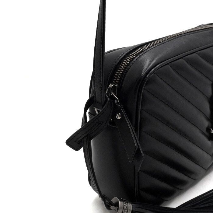 Yves Saint Laurent Black Leather Quilted Monogram Logo Camera Shoulder Bag Size ONE SIZE - 9 Thumbnail
