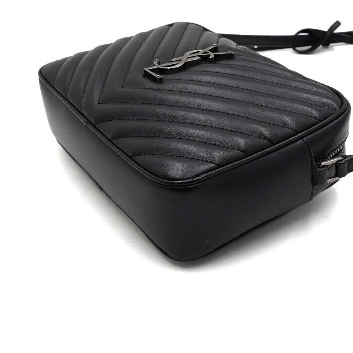 Yves Saint Laurent Black Leather Quilted Monogram Logo Camera Shoulder Bag Size ONE SIZE - 7 Thumbnail