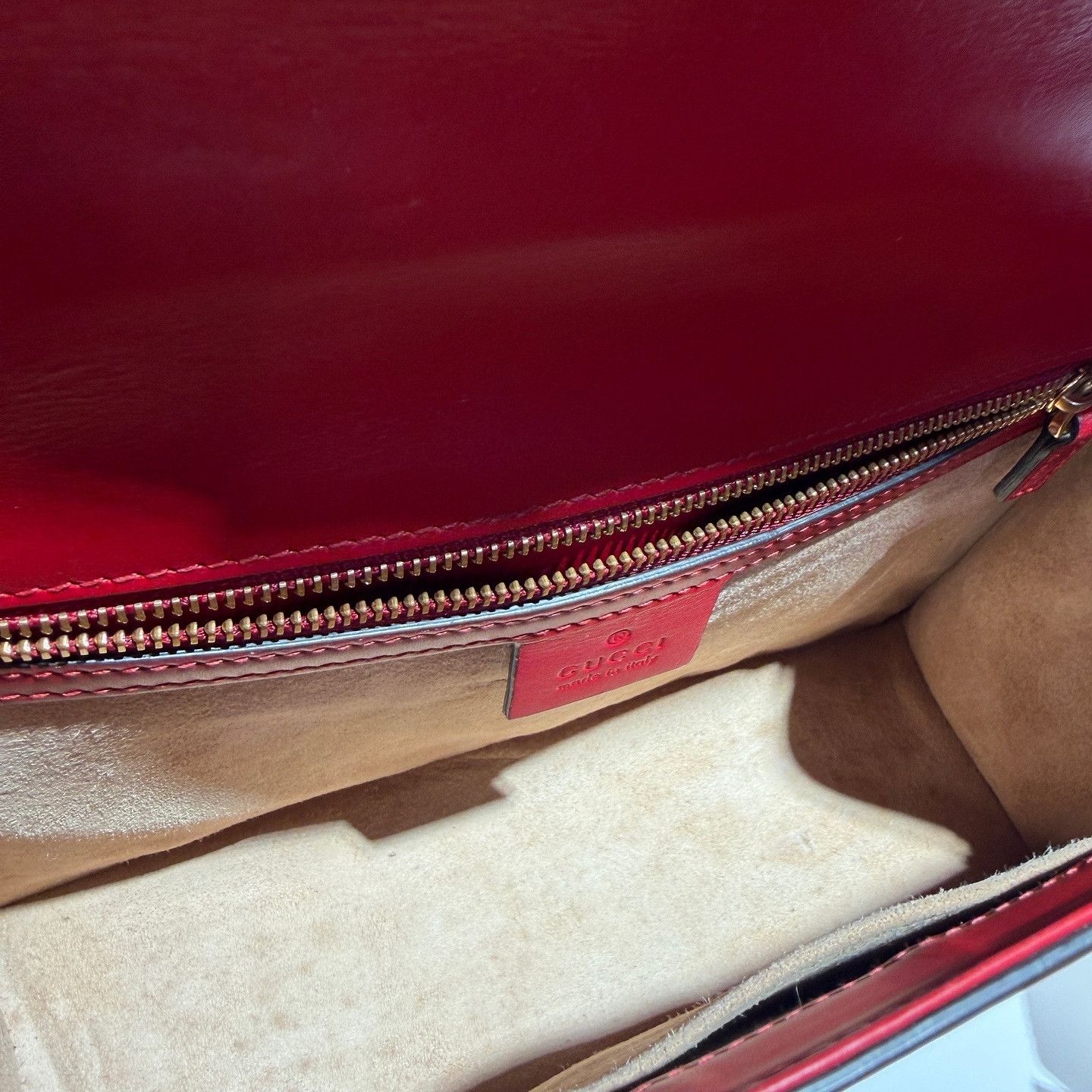Gucci Gucci Sylvie Red Leather Shoulder Bag Size ONE SIZE - 4 Thumbnail
