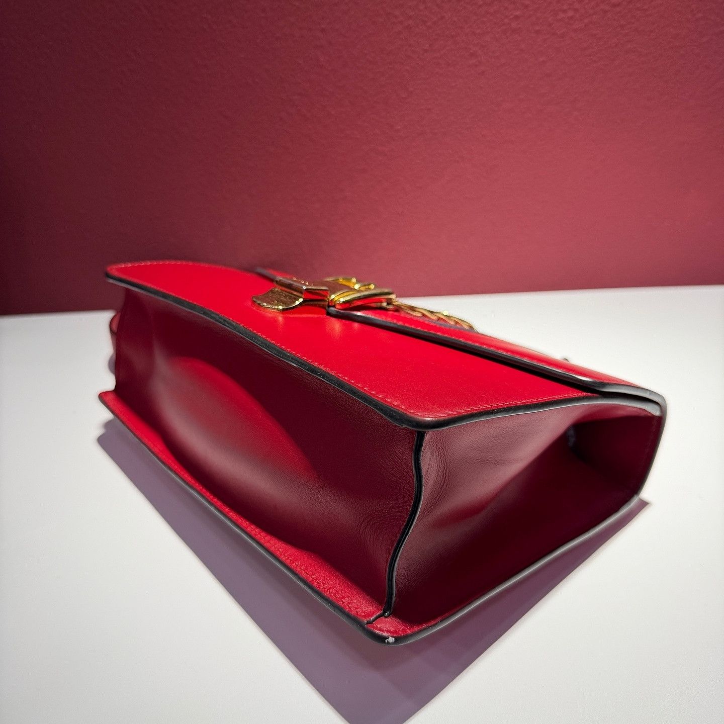 Gucci Gucci Sylvie Red Leather Shoulder Bag Size ONE SIZE - 8 Thumbnail