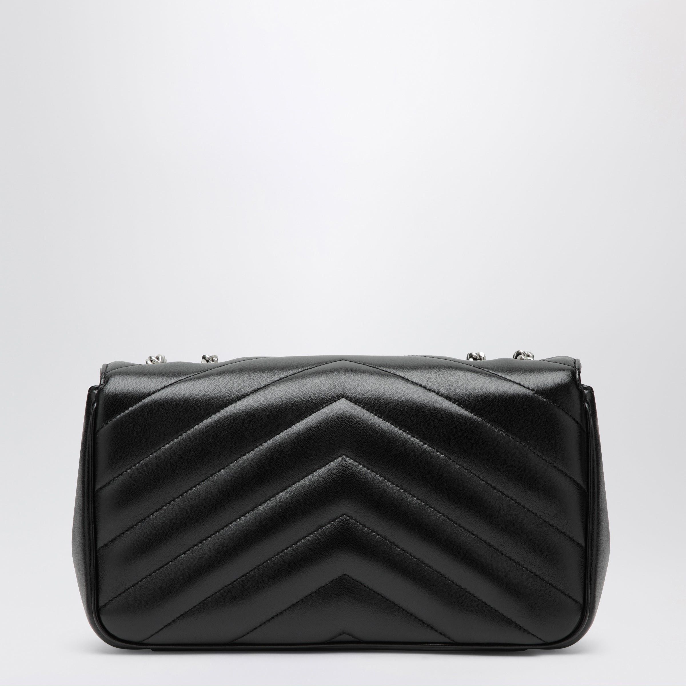 Saint Laurent Paris Saint Laurent Loulou Medium Quilted Lambskin Leather Bag In Black Size ONE SIZE - 2 Thumbnail