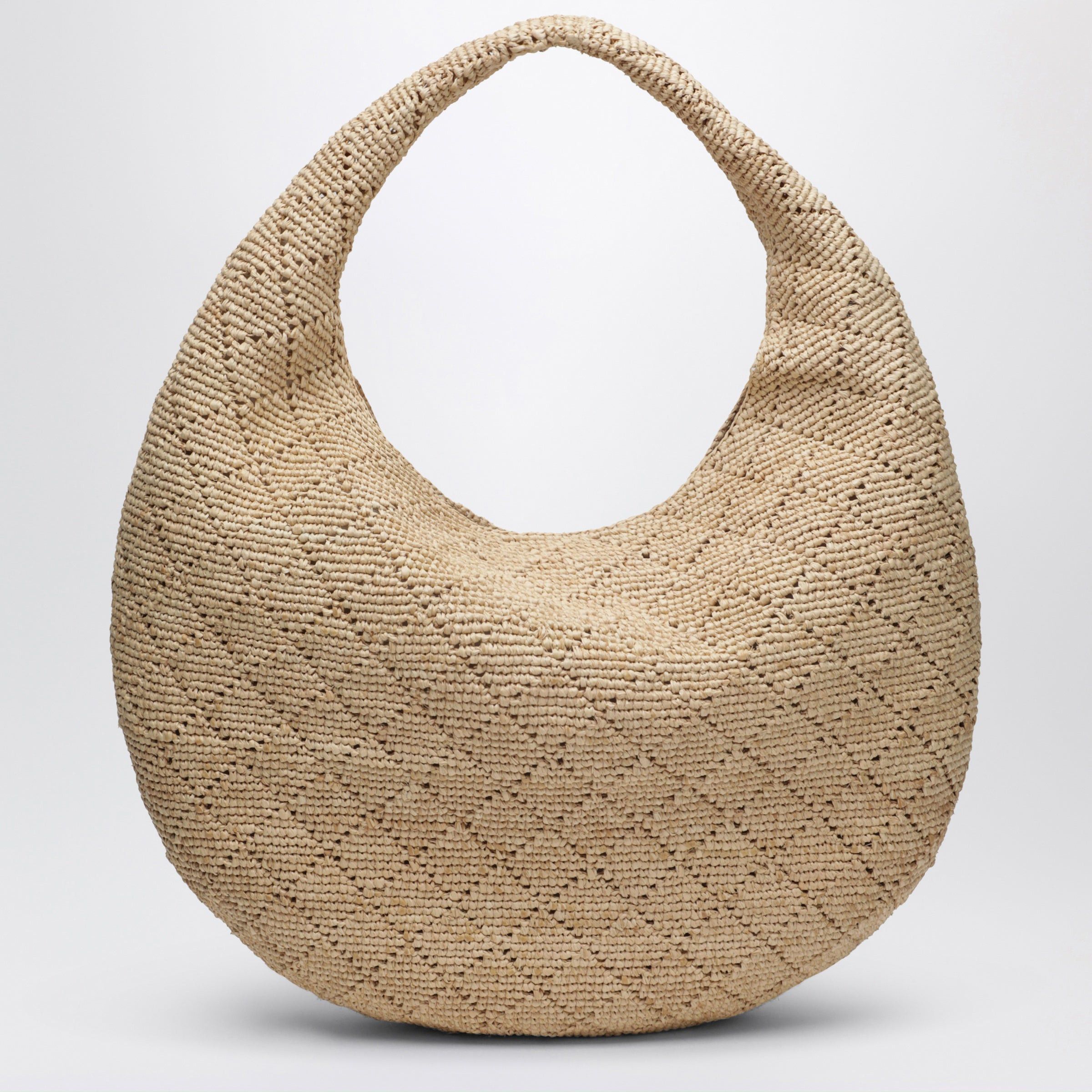 Saint Laurent Paris Saint Laurent Icare Hobo Bag In Crochet Raffia Pale Brown Size ONE SIZE - 2 Thumbnail
