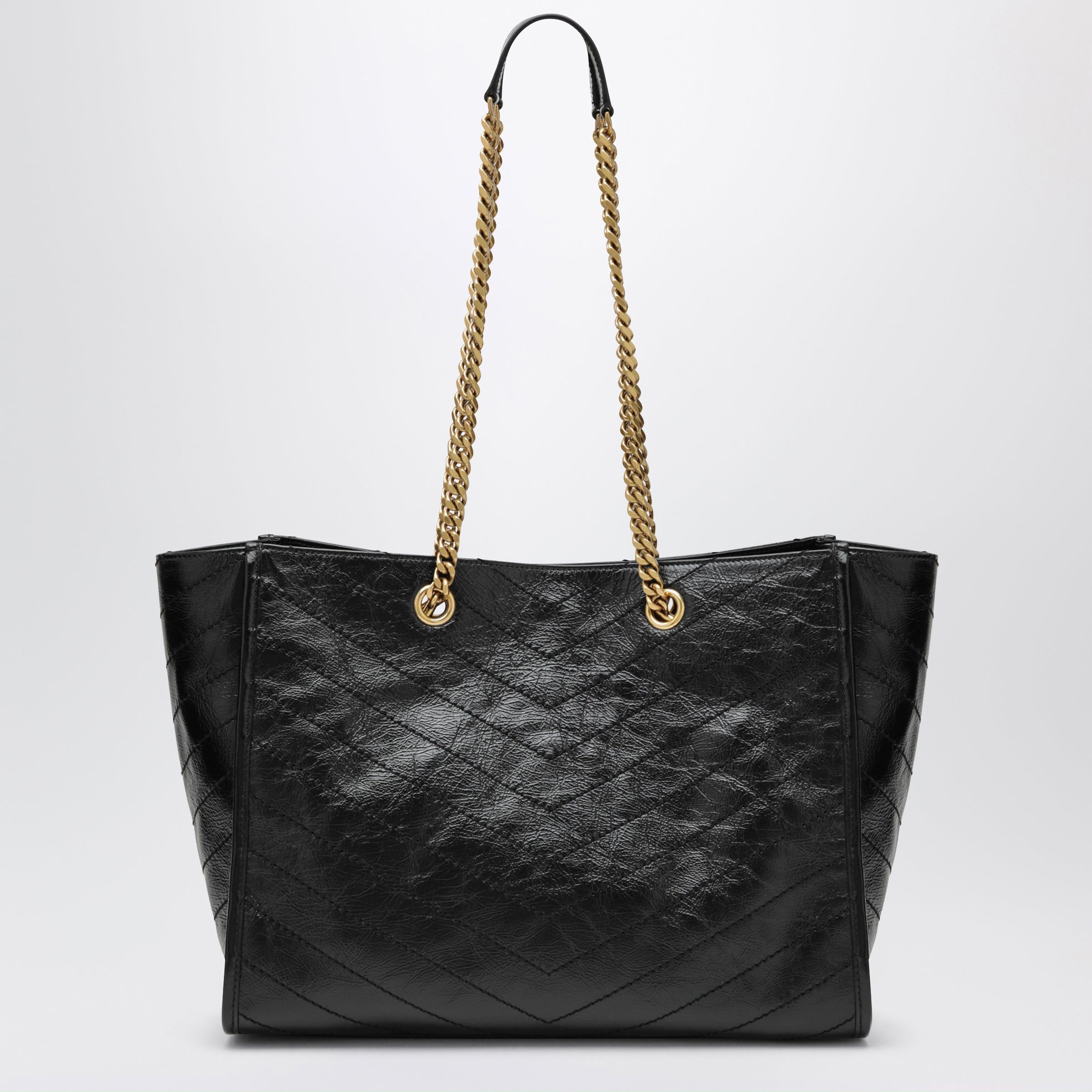 Saint Laurent Paris Saint Laurent Shopping Bag Niki East/West In Vintage Calfskin, Black Size ONE SIZE - 2 Thumbnail