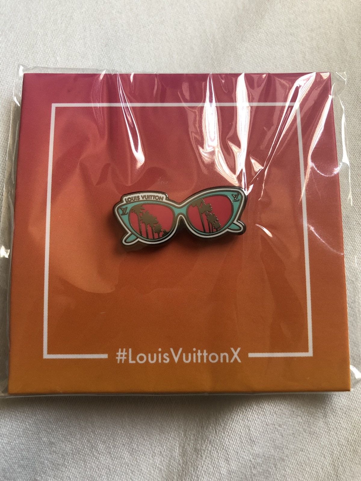 Louis Vuitton Authentic Louis Vuitton Red Heart & Wrote Gold LV Necklace & Pendant  Gold plated with Gold chain 22inch, Grailed