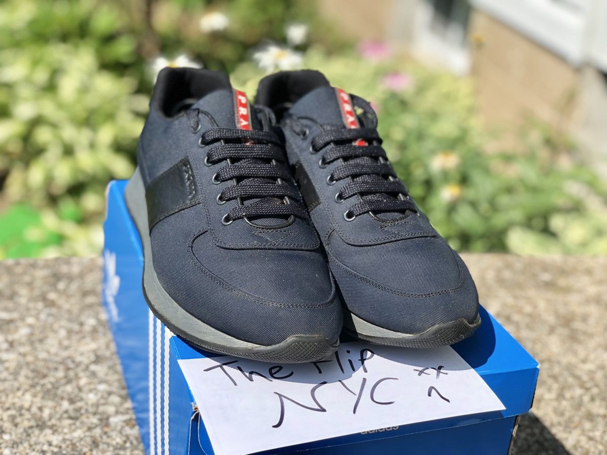 Prada Prada Nylon Tech Trainers Navy 4E3341 Grailed