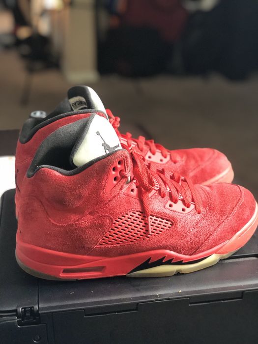 Jordan 5s 2025 red suede