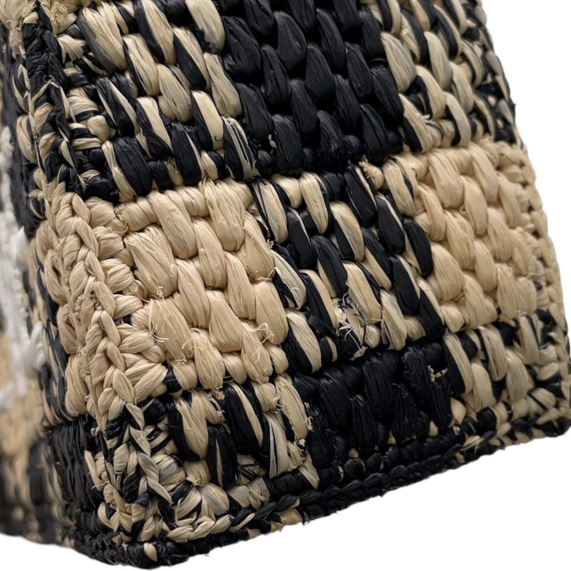 Loewe Loewe Font Tote Mini Raffia Handbag ALF1V46X10 LOEWE 2-way Shoulder Bag Black Women's Size ONE SIZE - 7 Thumbnail