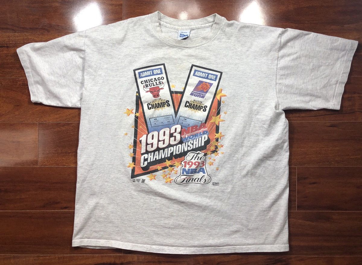 Vintage Suns Bulls Nba Finals T Shirt 1993 Rare 90s Jordan