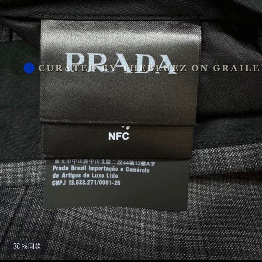 Prada Prada Gray Plaid Straight Casual Pants Size US 42 / EU 58 - 3 Thumbnail