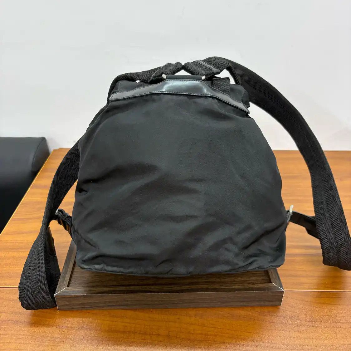 Prada PRADA black nylon logo backpack silver hardware Size ONE SIZE - 3 Thumbnail