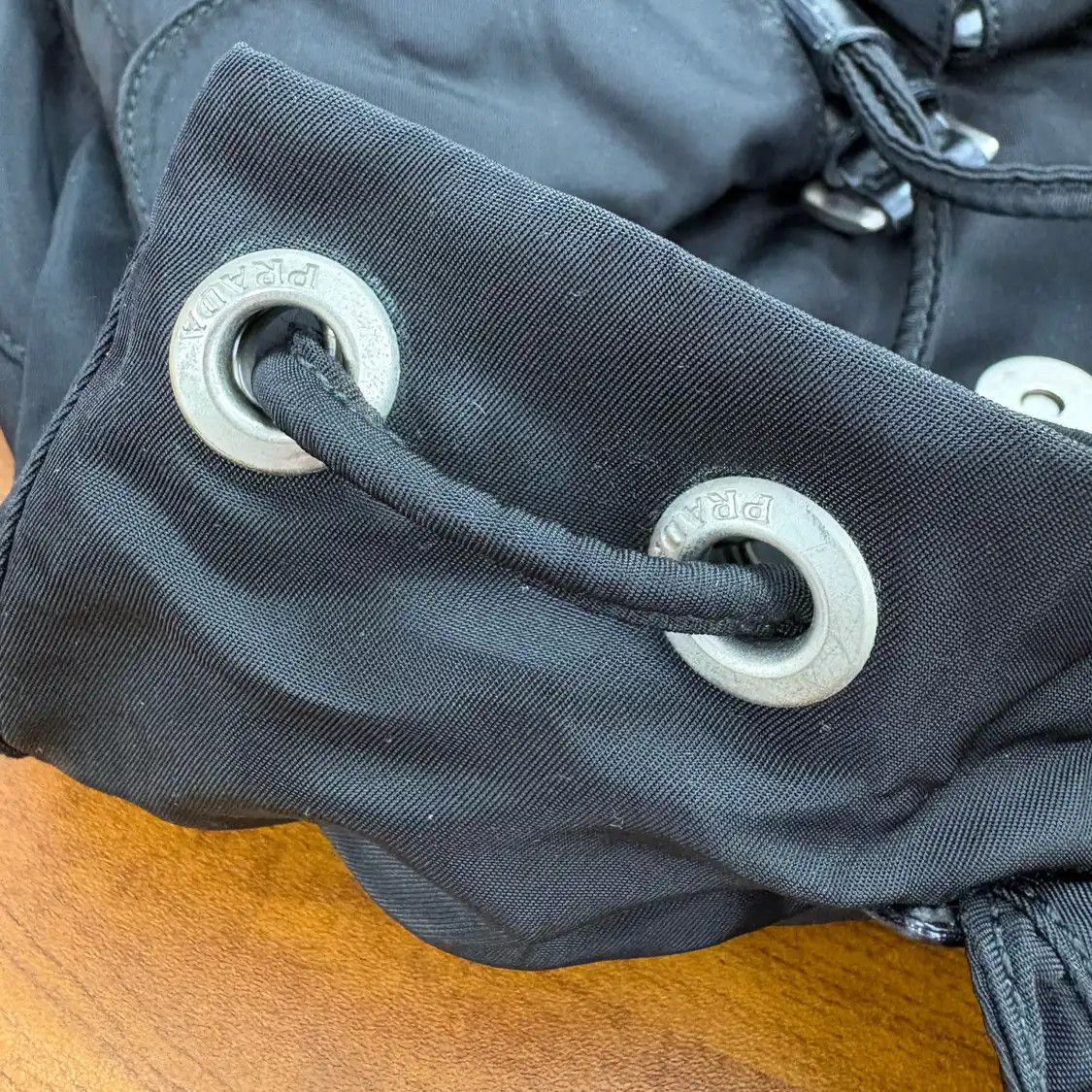Prada PRADA black nylon logo backpack silver hardware Size ONE SIZE - 13 Thumbnail