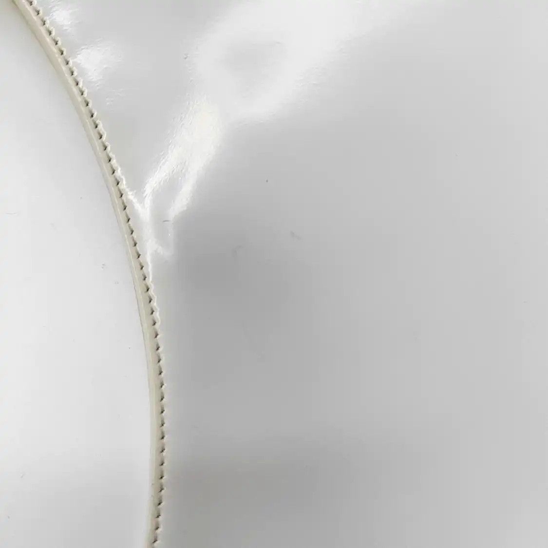 Prada PRADA Cleo white patent leather logo shoulder bag handbag silver hardware Size ONE SIZE - 9 Thumbnail
