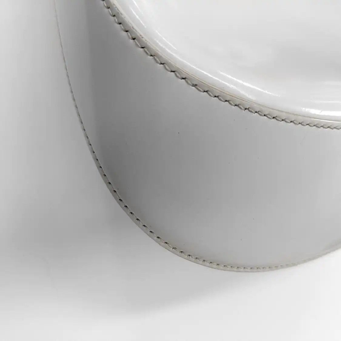 Prada PRADA Cleo white patent leather logo shoulder bag handbag silver hardware Size ONE SIZE - 10 Thumbnail