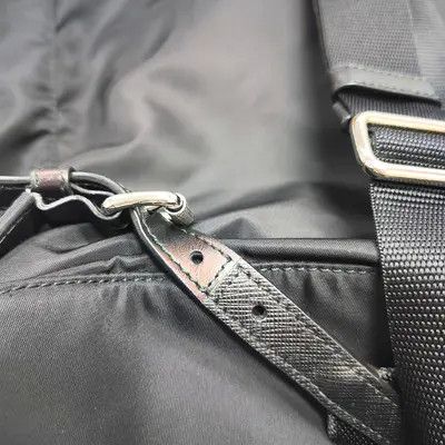 Prada PRADA black nylon stud backpack handbag silver hardware Size ONE SIZE - 14 Thumbnail