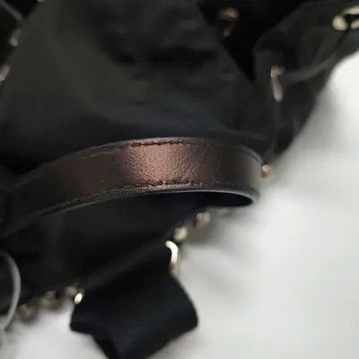 Prada PRADA black nylon stud backpack handbag silver hardware Size ONE SIZE - 13 Thumbnail