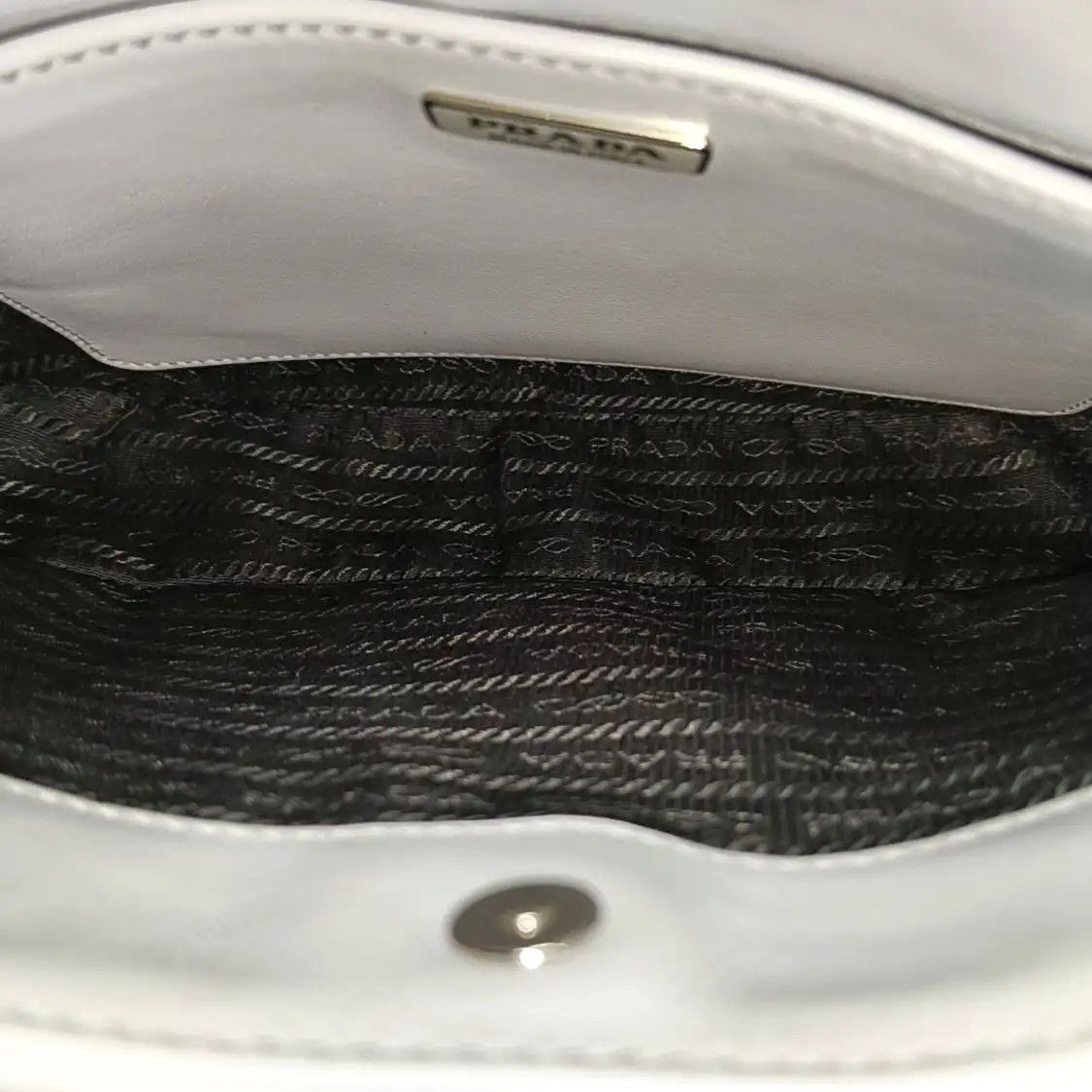 Prada PRADA Cleo light bluecowhide leather handbag silver hardware Size ONE SIZE - 7 Thumbnail