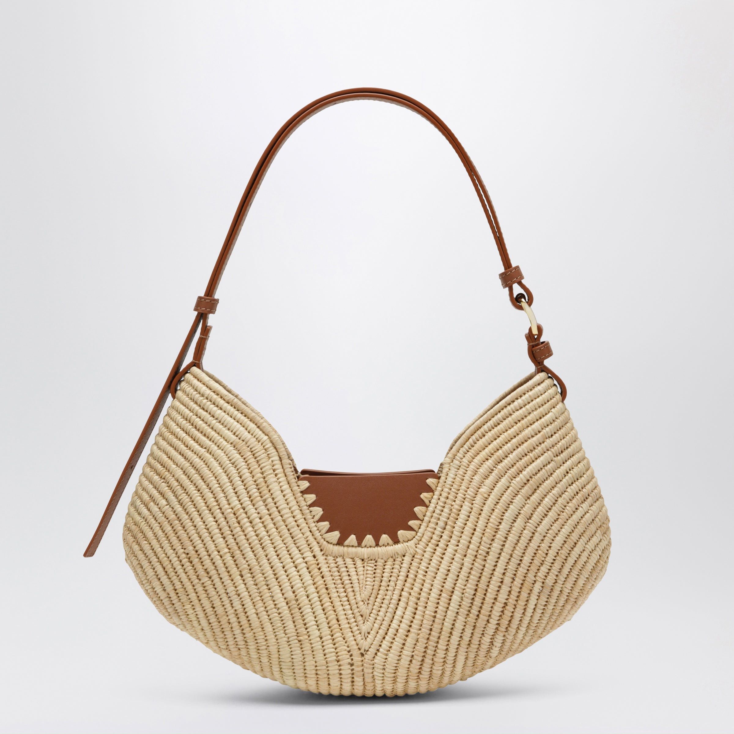 Loewe Loewe Medium Swing Bag In Natural Raffia And Calf Leather Size ONE SIZE - 2 Thumbnail