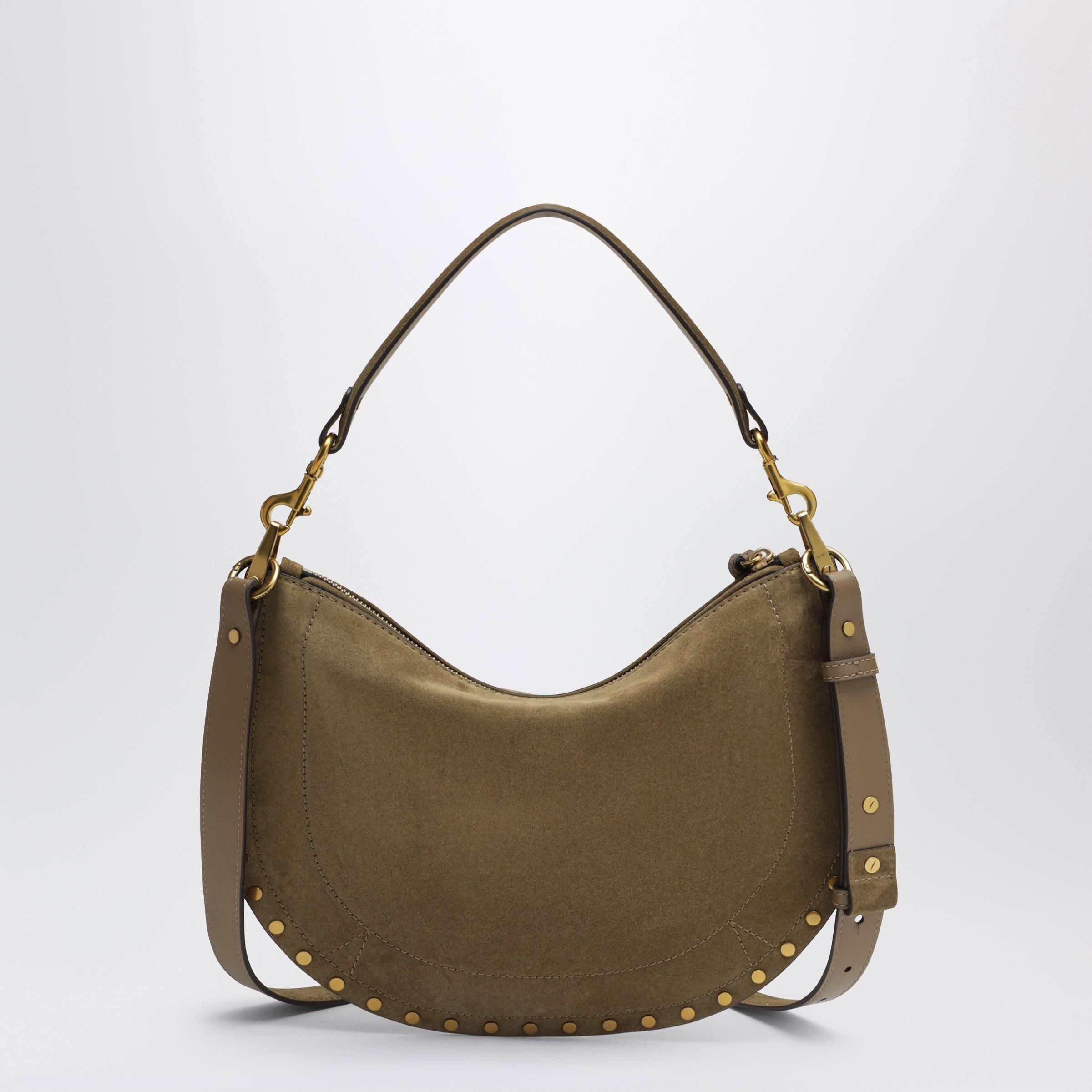 Isabel Marant Isabel Marant Oskan Soft Zipped Bag In Taupe Suede Size ONE SIZE - 2 Thumbnail