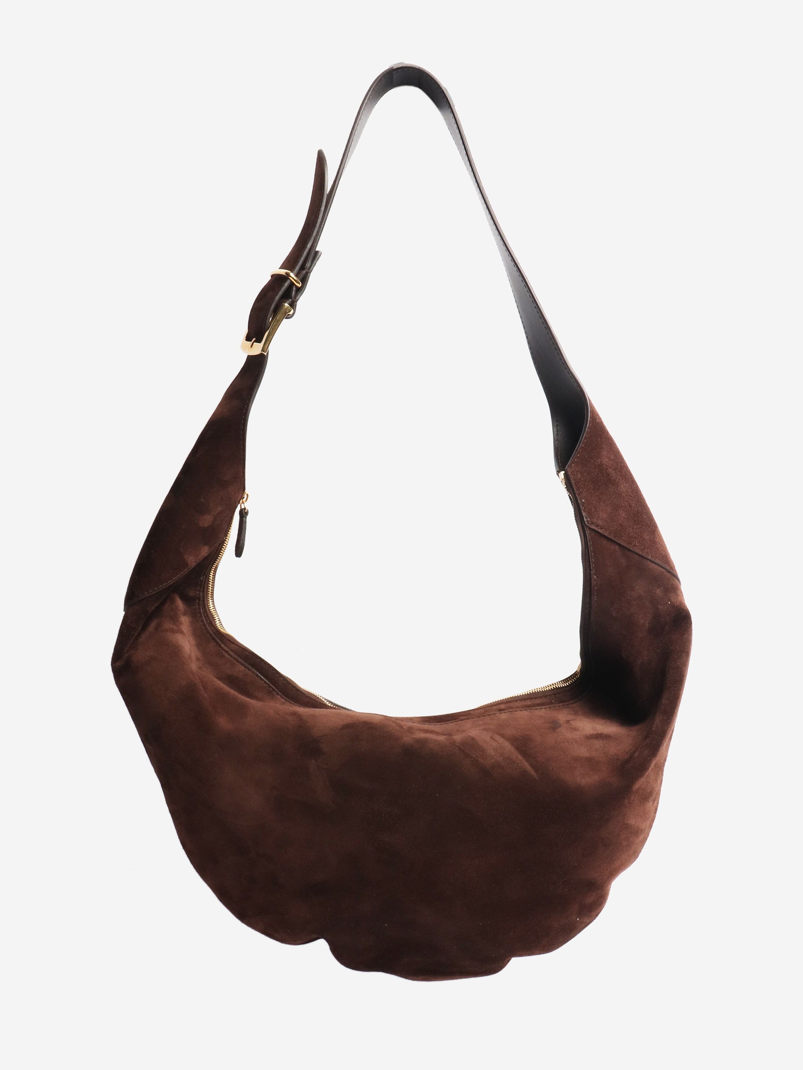 KHAITE Brown suede shoulder bag Size ONE SIZE - 3 Thumbnail