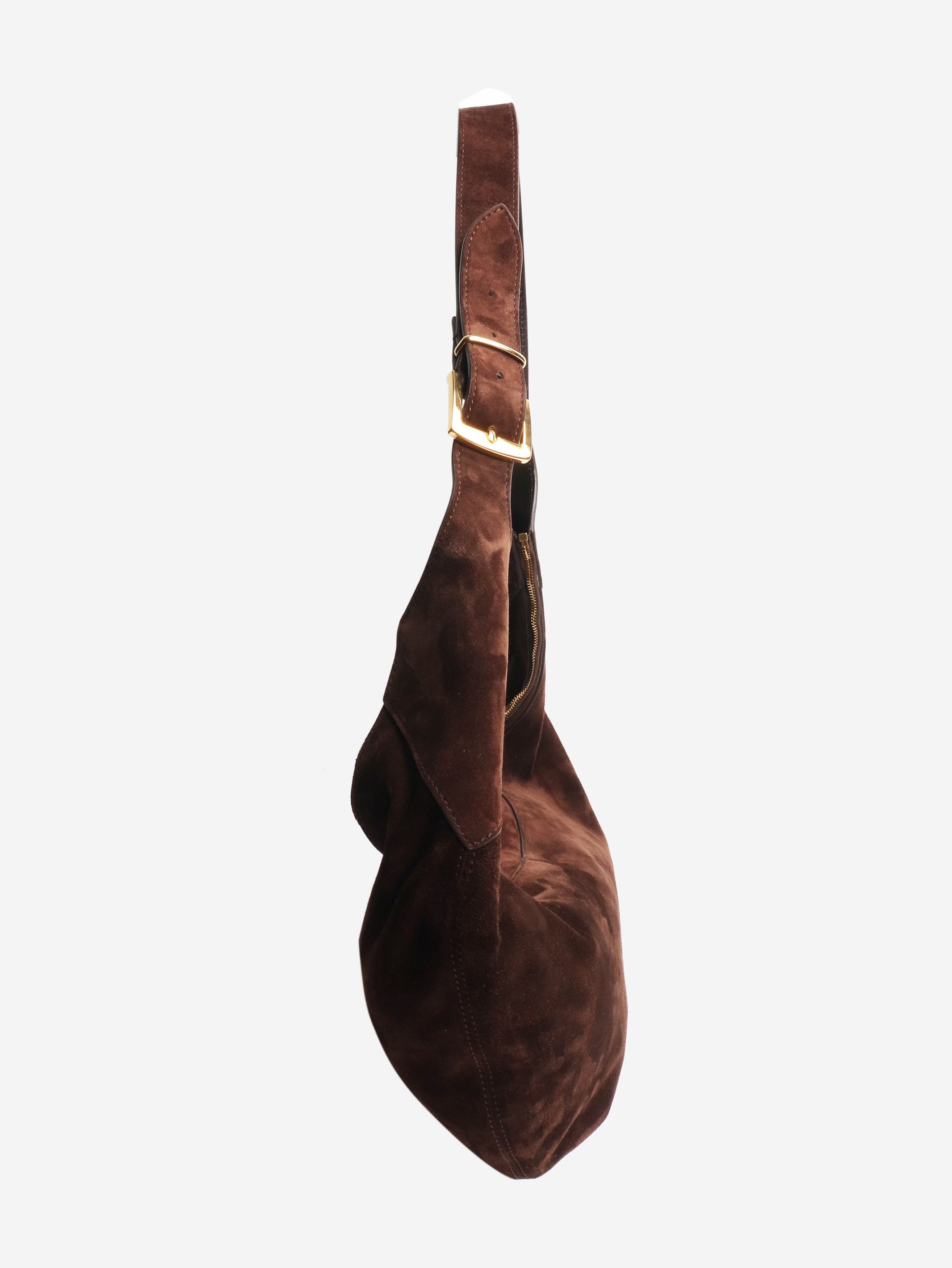 KHAITE Brown suede shoulder bag Size ONE SIZE - 2 Thumbnail