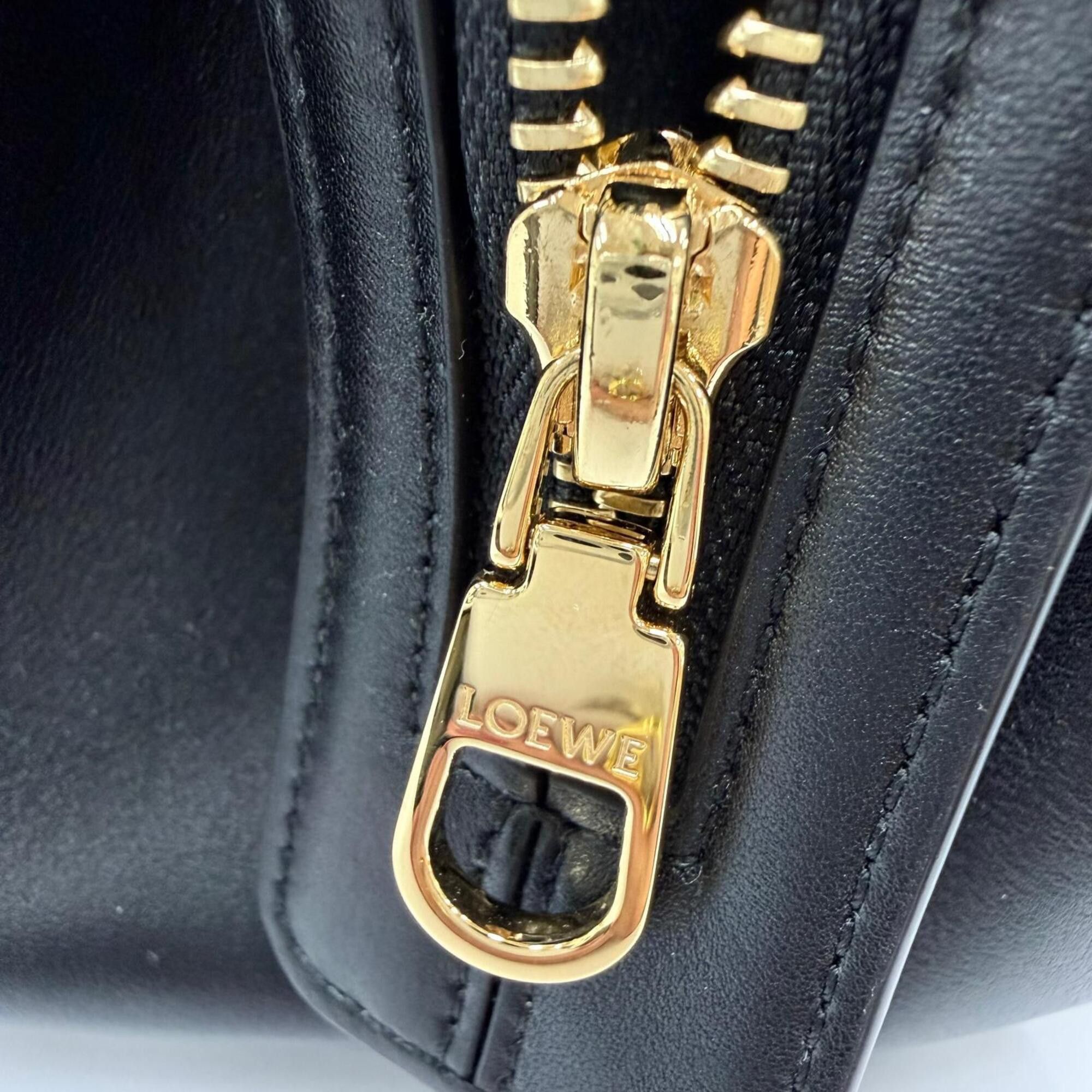 Loewe LOEWE AANBAB2X01 Madrid Bag Small Supple Leather 2-Way Handbag Black Made in Spain Women's with Dust Size ONE SIZE - 13 Thumbnail