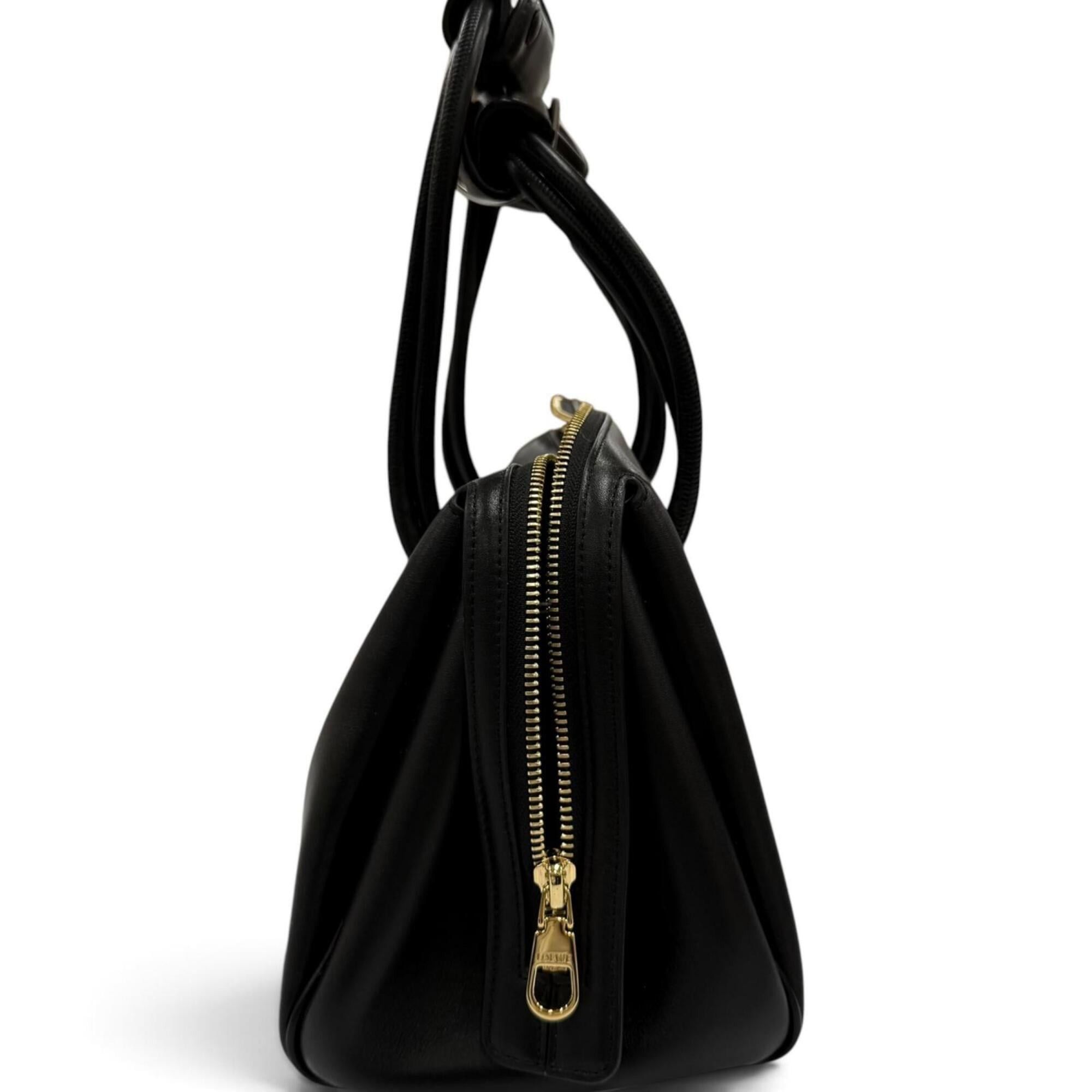Loewe LOEWE AANBAB2X01 Madrid Bag Small Supple Leather 2-Way Handbag Black Made in Spain Women's with Dust Size ONE SIZE - 5 Thumbnail