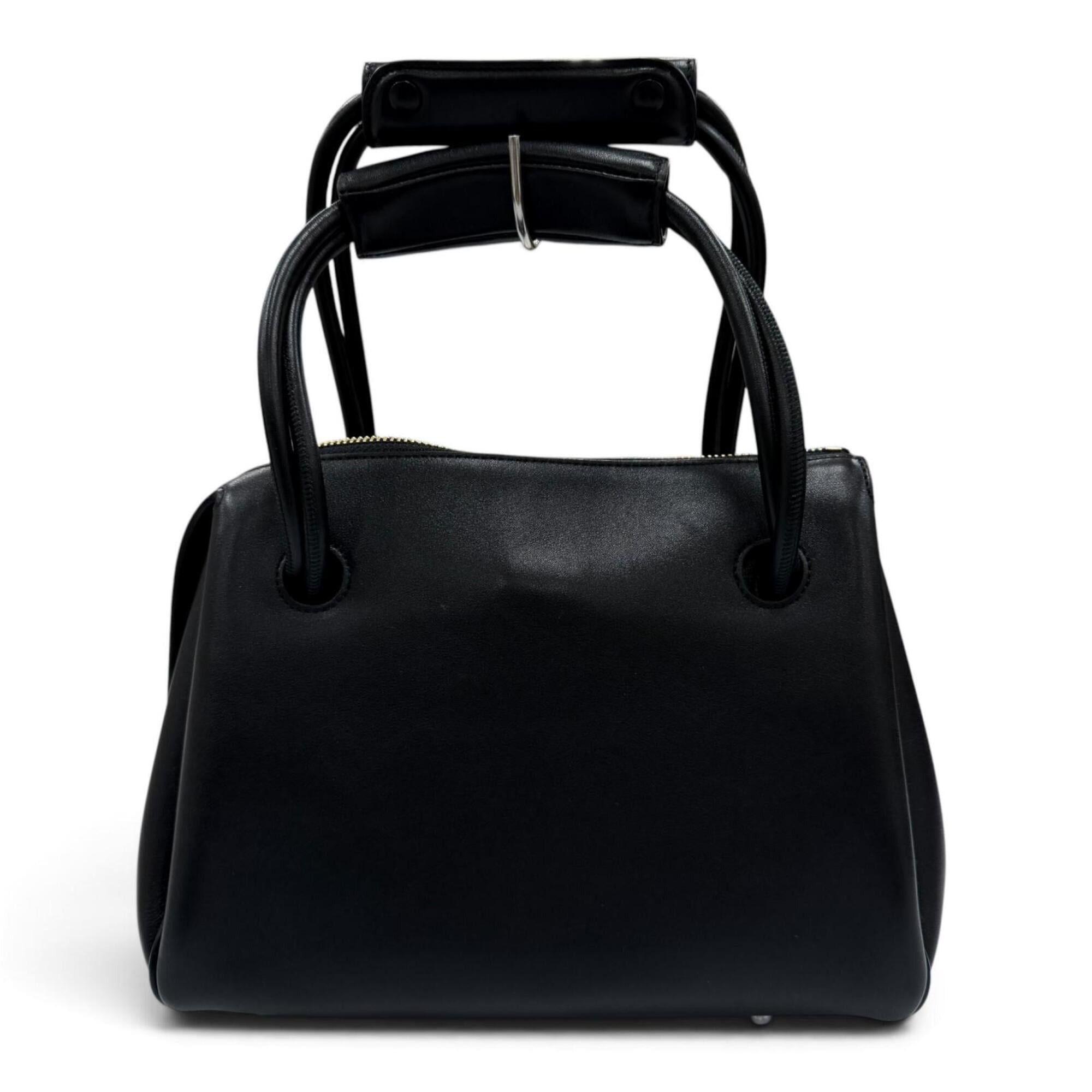 Loewe LOEWE AANBAB2X01 Madrid Bag Small Supple Leather 2-Way Handbag Black Made in Spain Women's with Dust Size ONE SIZE - 4 Thumbnail