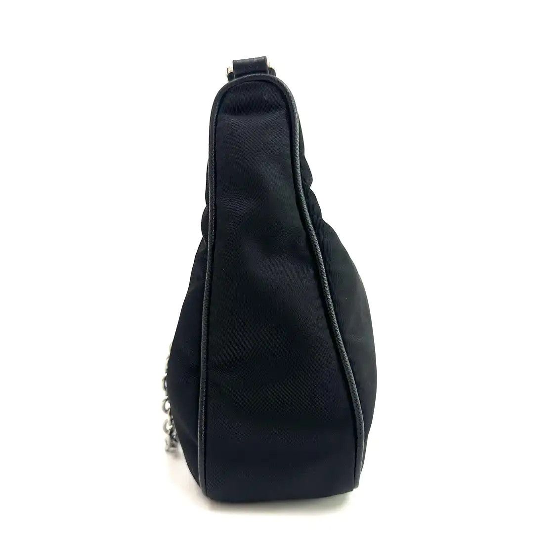 Prada PRADA Re-Edition 2005 black nylon logo crossbody bag silver hardware Size ONE SIZE - 2 Thumbnail