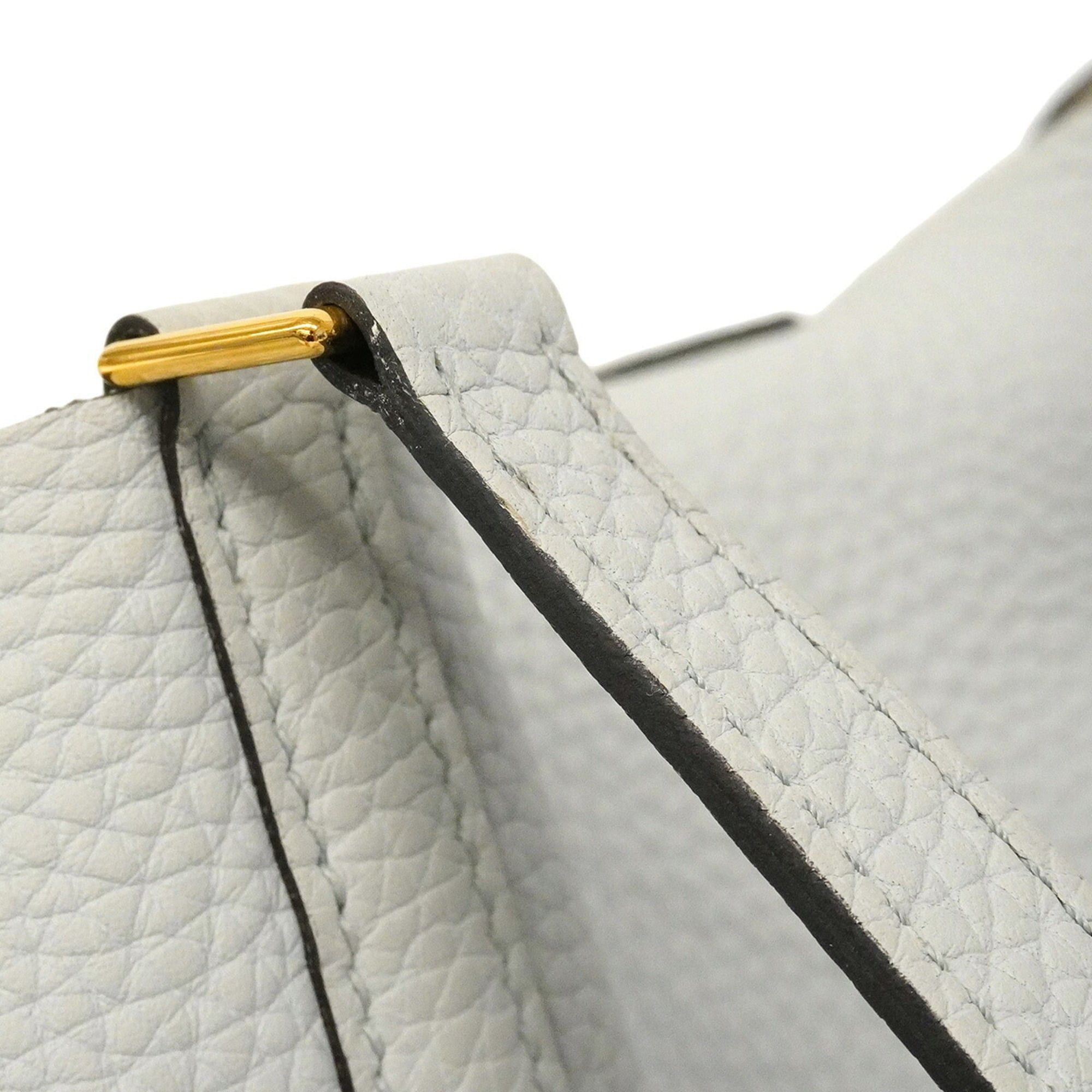 Hermes Hermes Picotin Lock MM handbag, Taurillon Clemence leather, pale blue, B stamp, women's. Size ONE SIZE - 8 Thumbnail