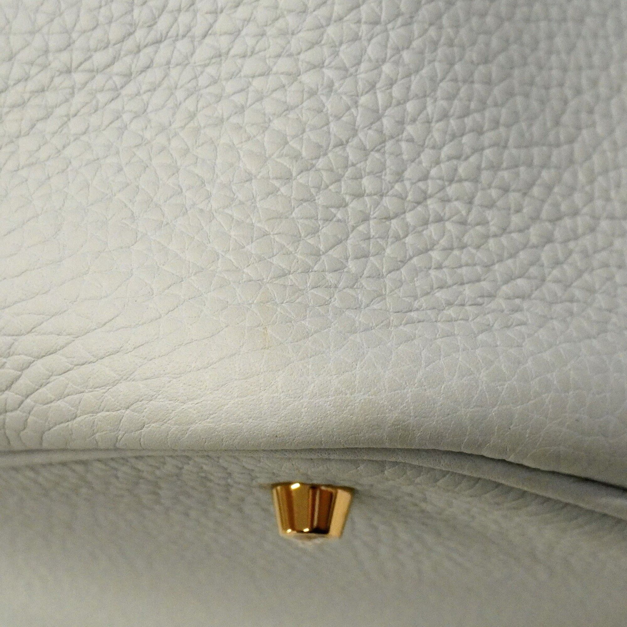 Hermes Hermes Picotin Lock MM handbag, Taurillon Clemence leather, pale blue, B stamp, women's. Size ONE SIZE - 6 Thumbnail