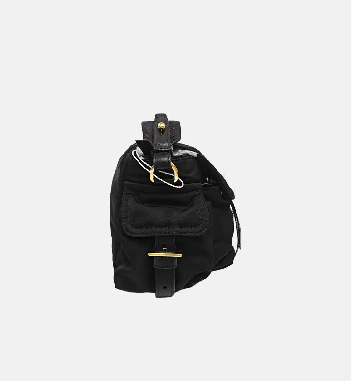 Prada PRADA Explore Medium black nylon logo shoulder bag handbag crossbody bag gold ha Size ONE SIZE - 4 Thumbnail