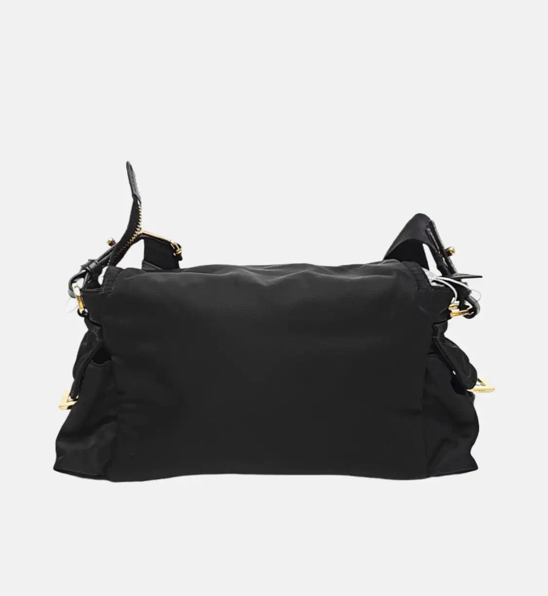 Prada PRADA Explore Medium black nylon logo shoulder bag handbag crossbody bag gold ha Size ONE SIZE - 5 Thumbnail