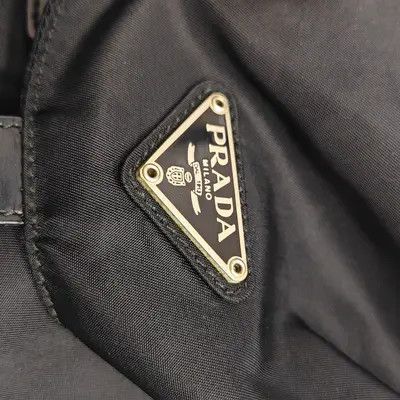 Prada PRADA Re-Nylon Medium black nylon logo backpack silver hardware Size ONE SIZE - 8 Thumbnail