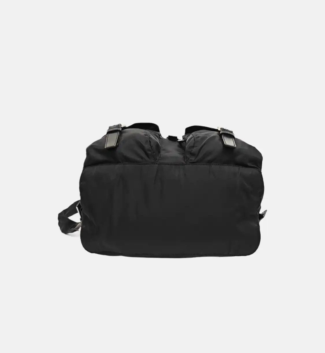 Prada PRADA Re-Nylon Medium black nylon logo backpack silver hardware Size ONE SIZE - 6 Thumbnail