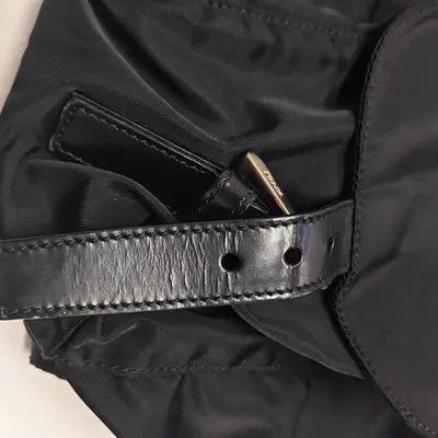 Prada PRADA Re-Nylon Medium black nylon logo backpack silver hardware Size ONE SIZE - 9 Thumbnail