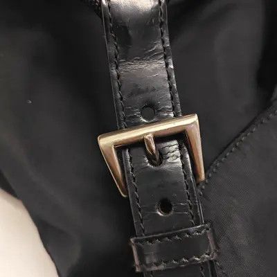 Prada PRADA Re-Nylon Medium black nylon logo backpack silver hardware Size ONE SIZE - 11 Thumbnail
