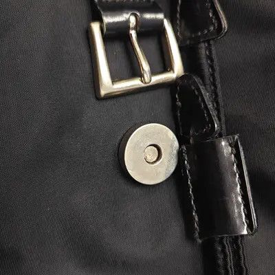 Prada PRADA Re-Nylon Medium black nylon logo backpack silver hardware Size ONE SIZE - 10 Thumbnail