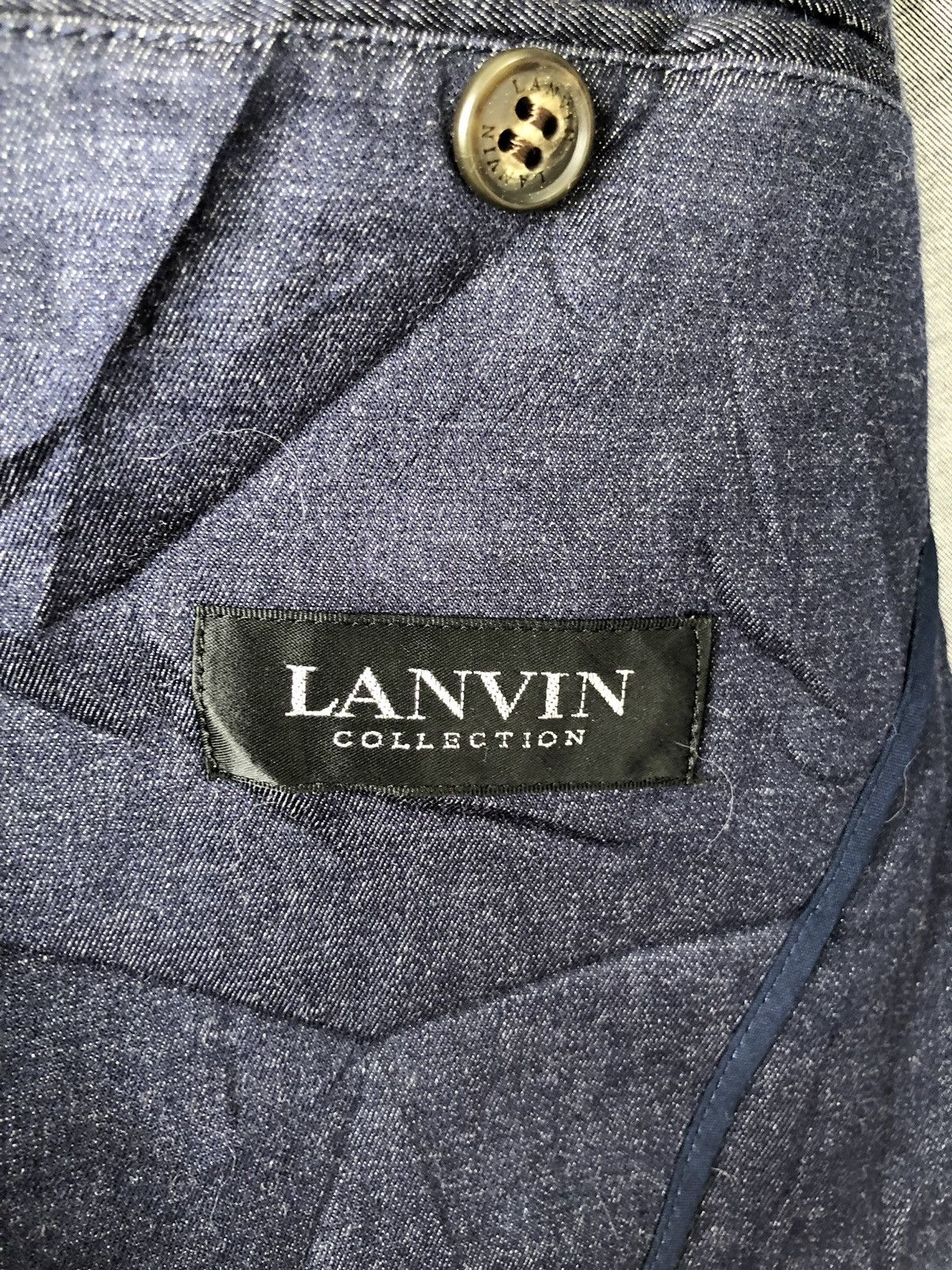 Lanvin Lanvin Indigo Blue 3 Button Silk Blend Blazer Coat Jacket Size US M / EU 48-50 / 2 - 6 Thumbnail
